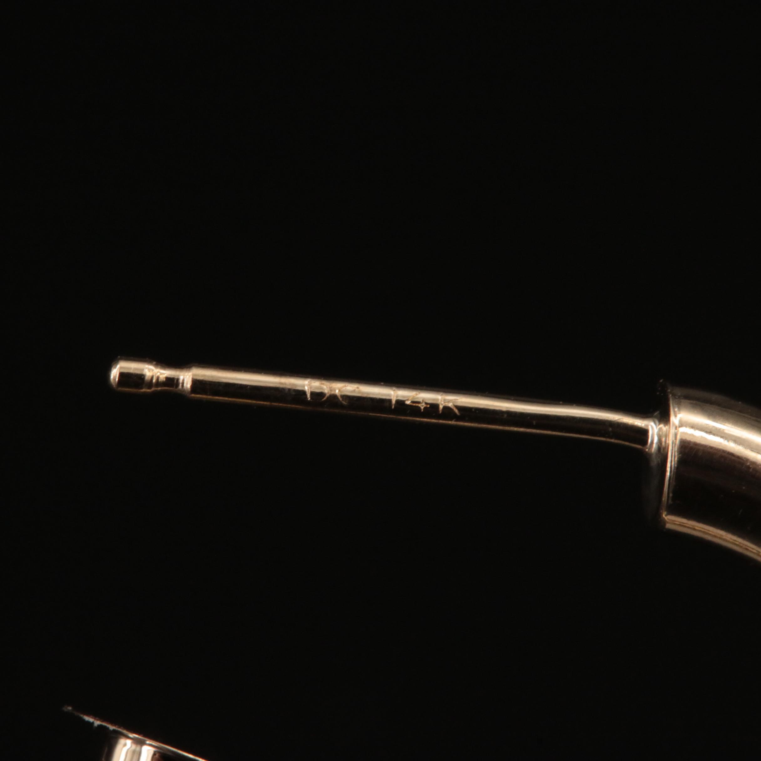 14K Tubular Hoop Earrings