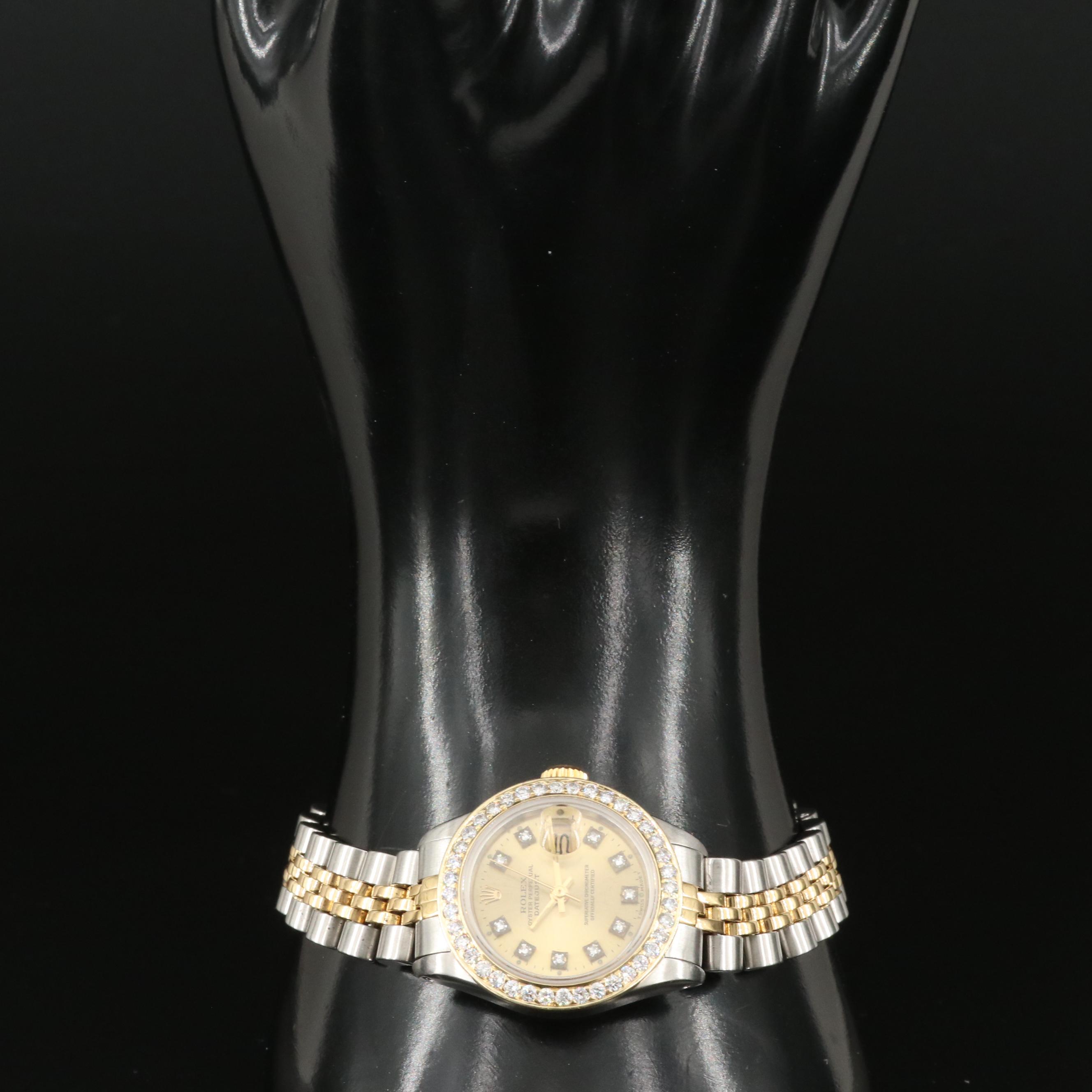 1983 Rolex Oyster Perpetual 1.17 CTW Diamond Dial and Bezel Datejust Watch