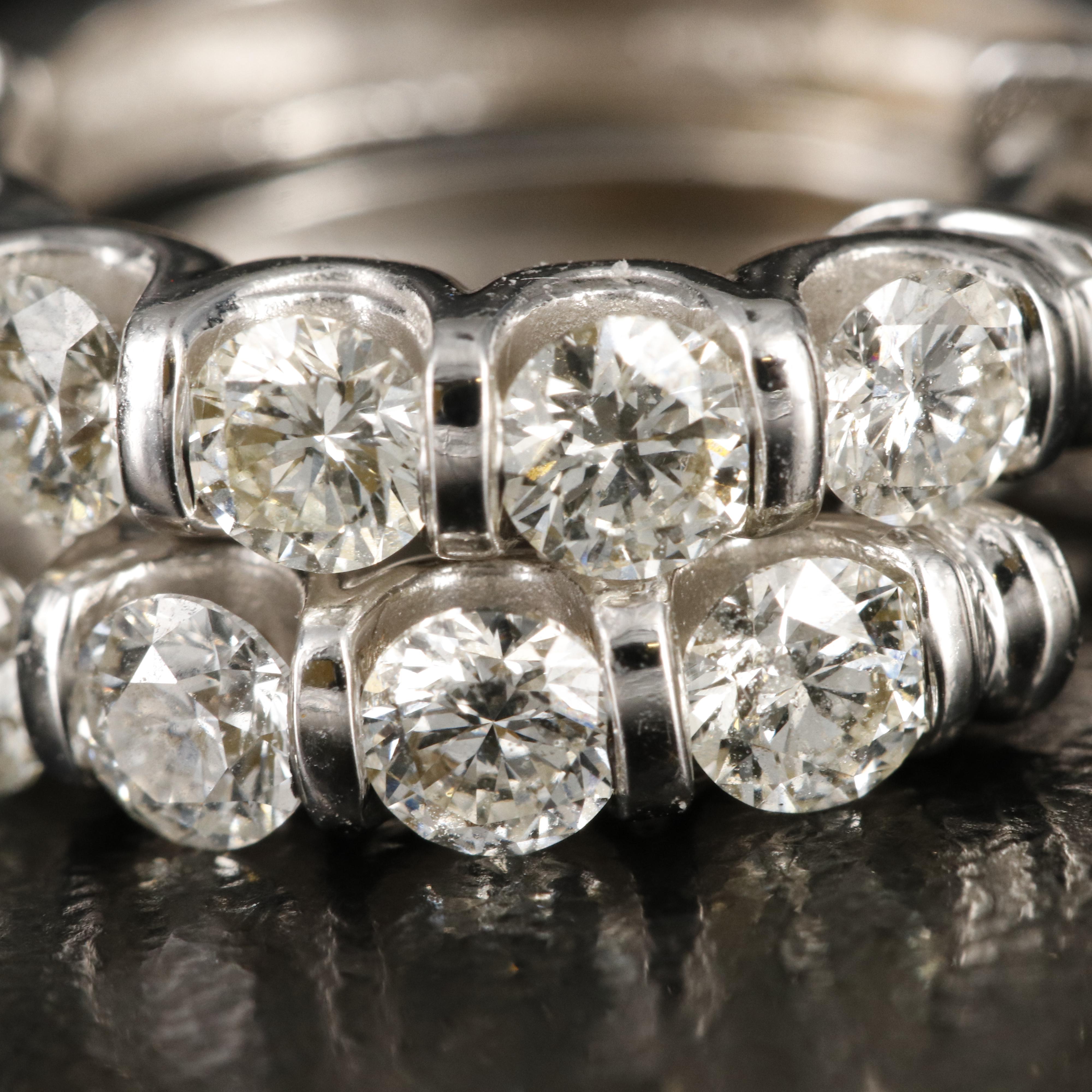 14K 1.72 CTW Diamond Hoop Earrings