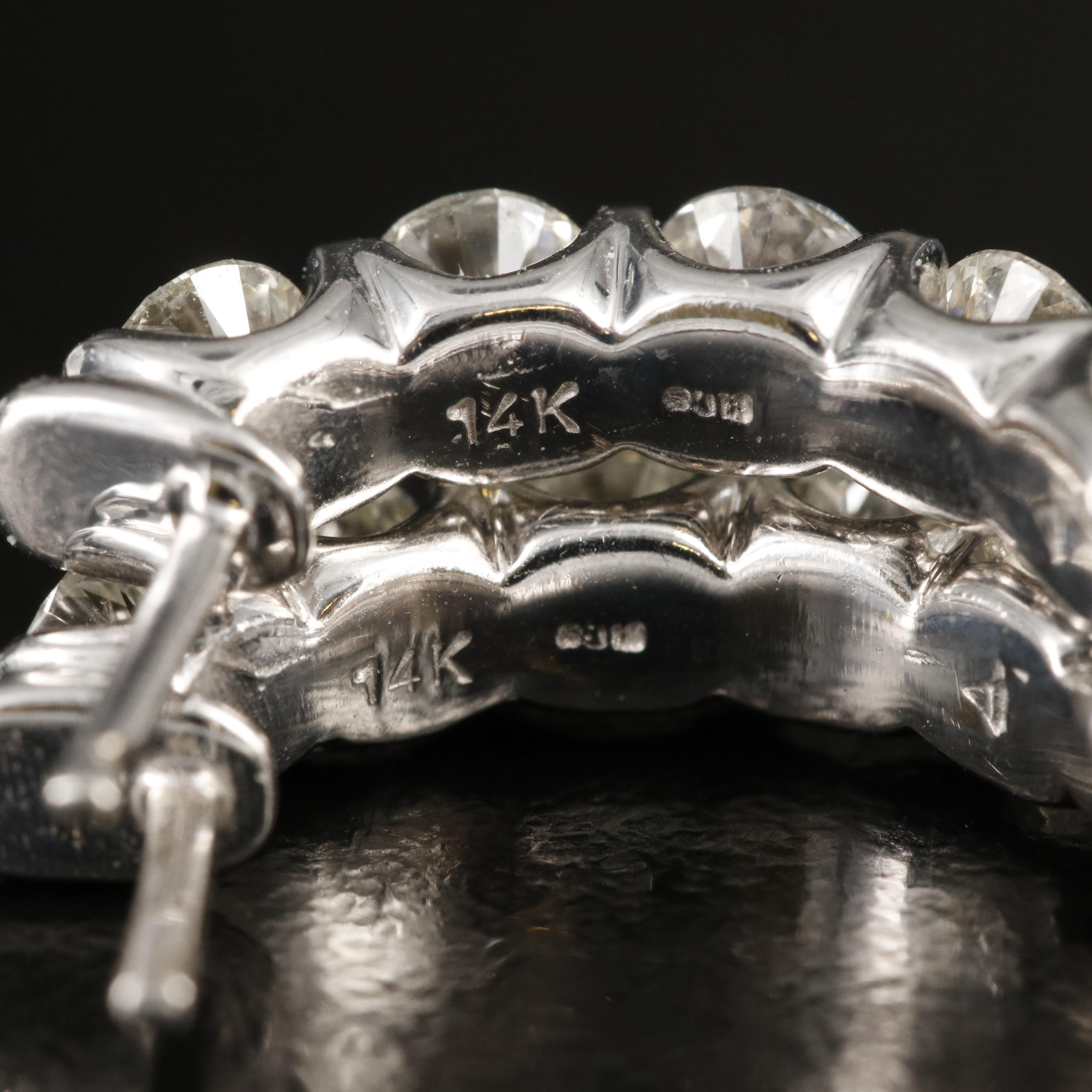 14K 1.72 CTW Diamond Hoop Earrings