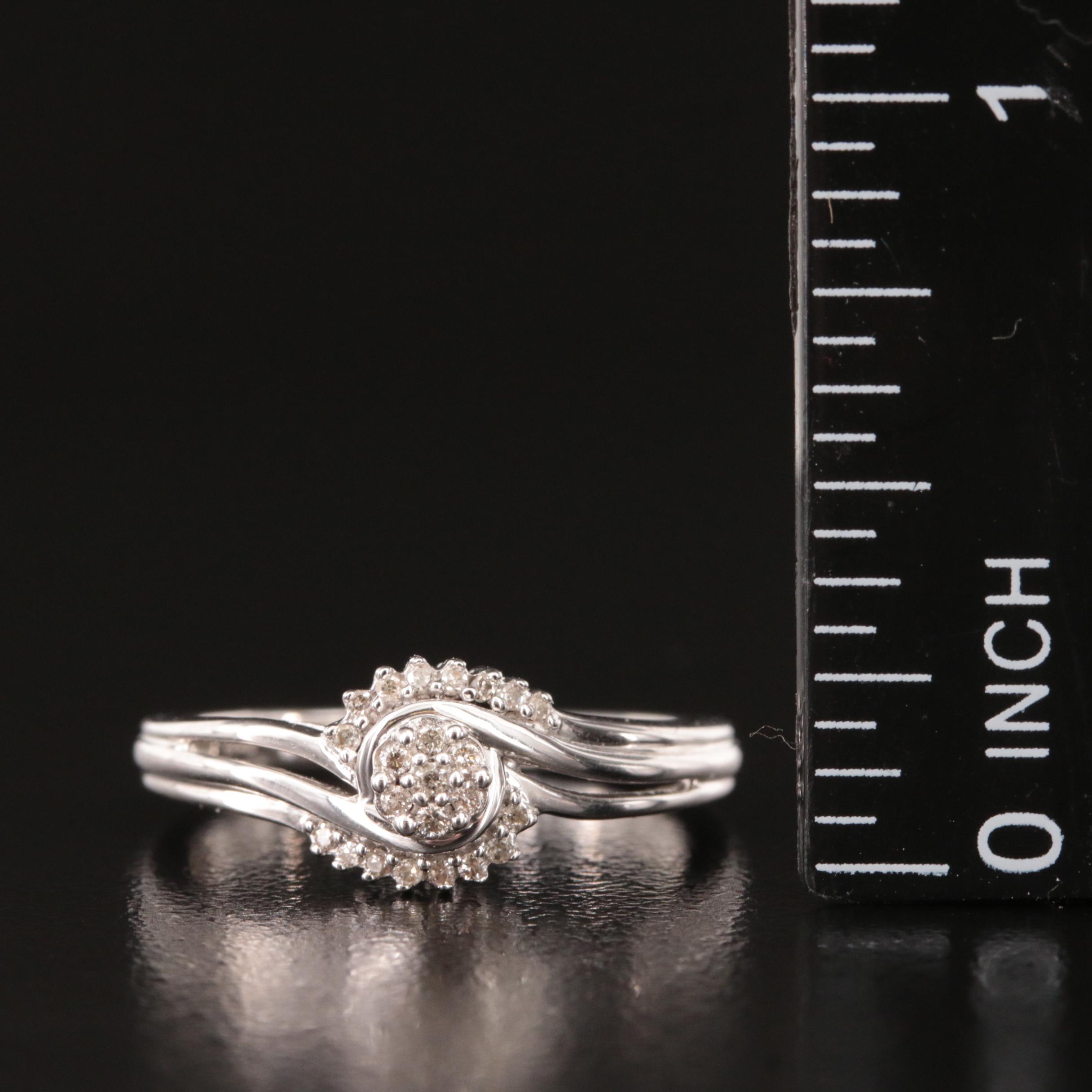 Sterling Diamond Ring
