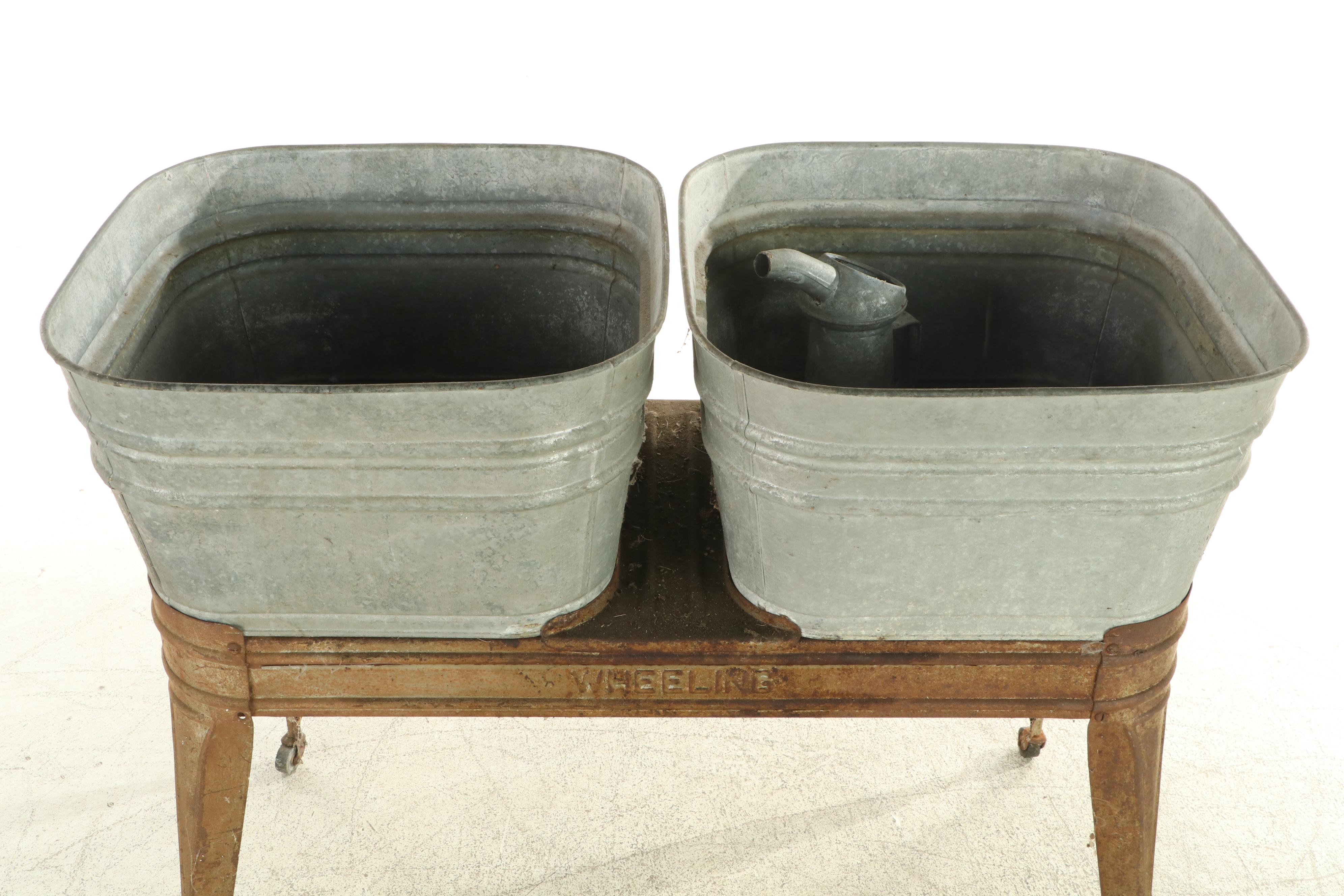Wheeling Wash Basins with Stand