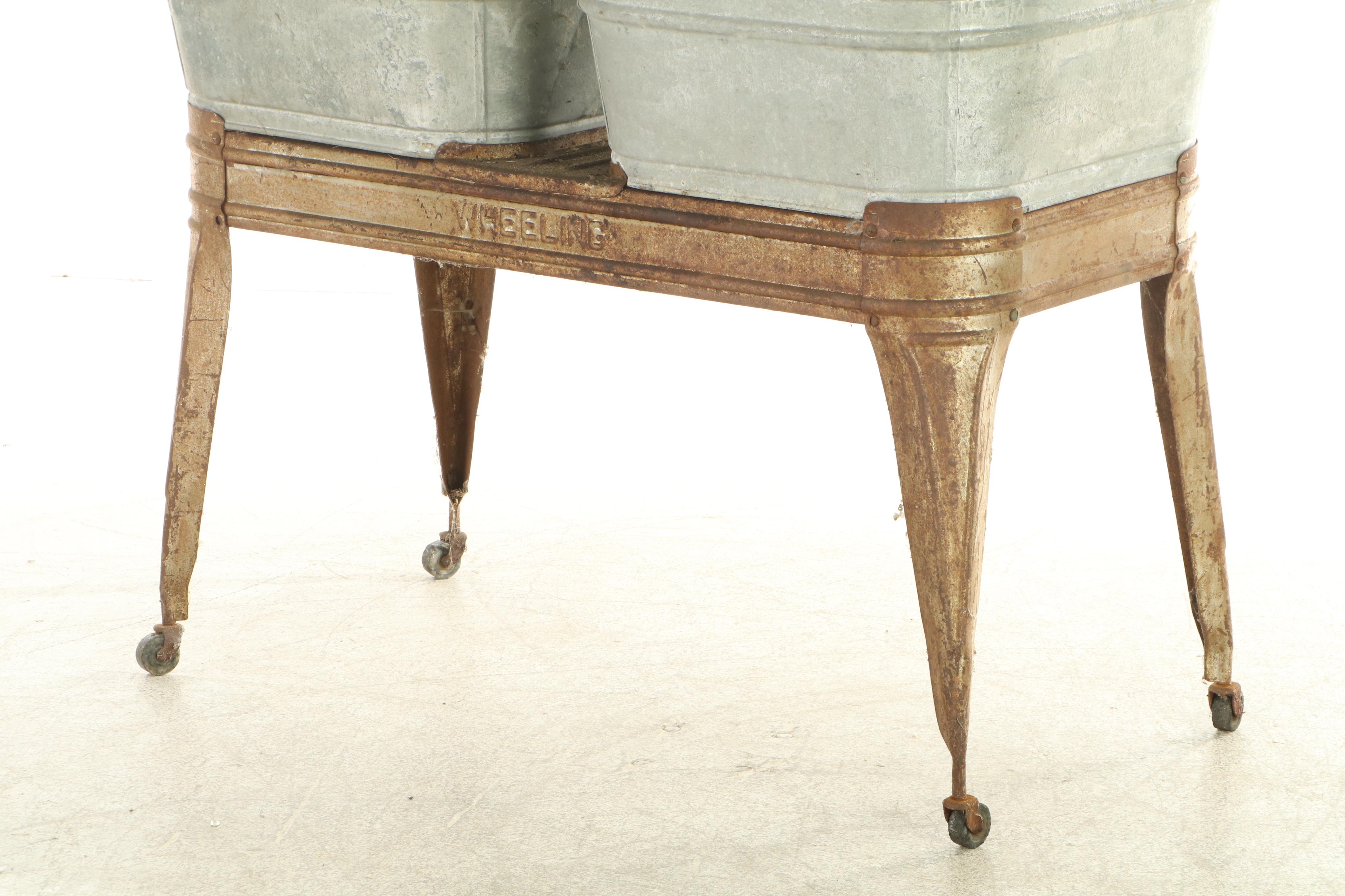 Wheeling Wash Basins with Stand