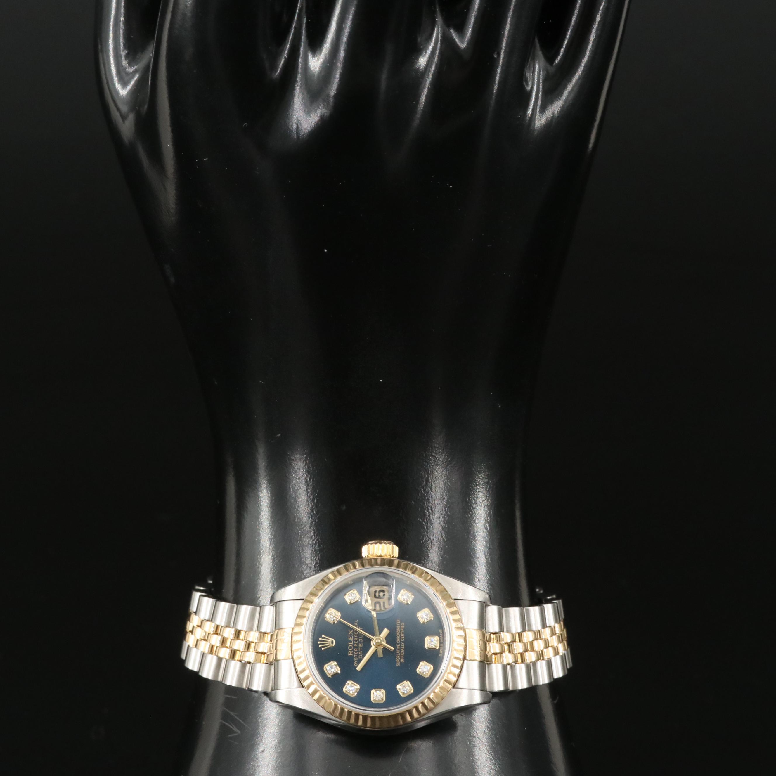 1999 Rolex Factory Diamond Dial Datejust Watch