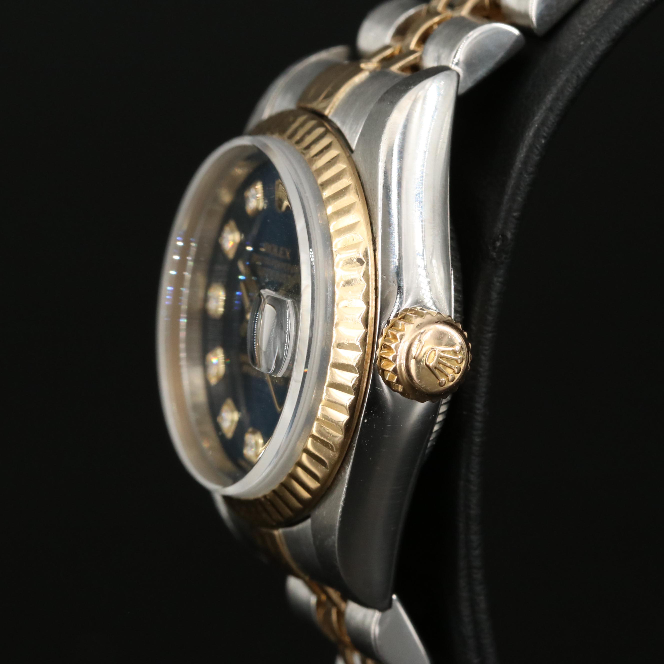 1999 Rolex Factory Diamond Dial Datejust Watch