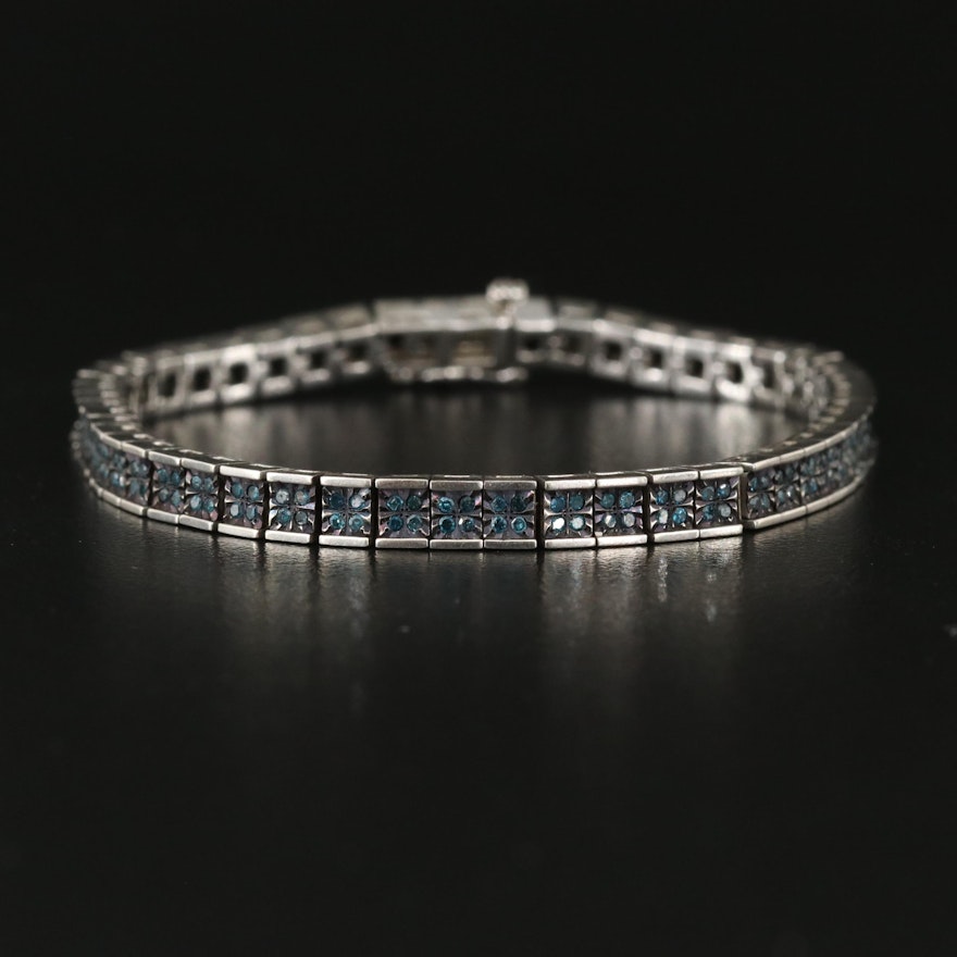 Sterling 1.00 CTW Diamond Bracelet