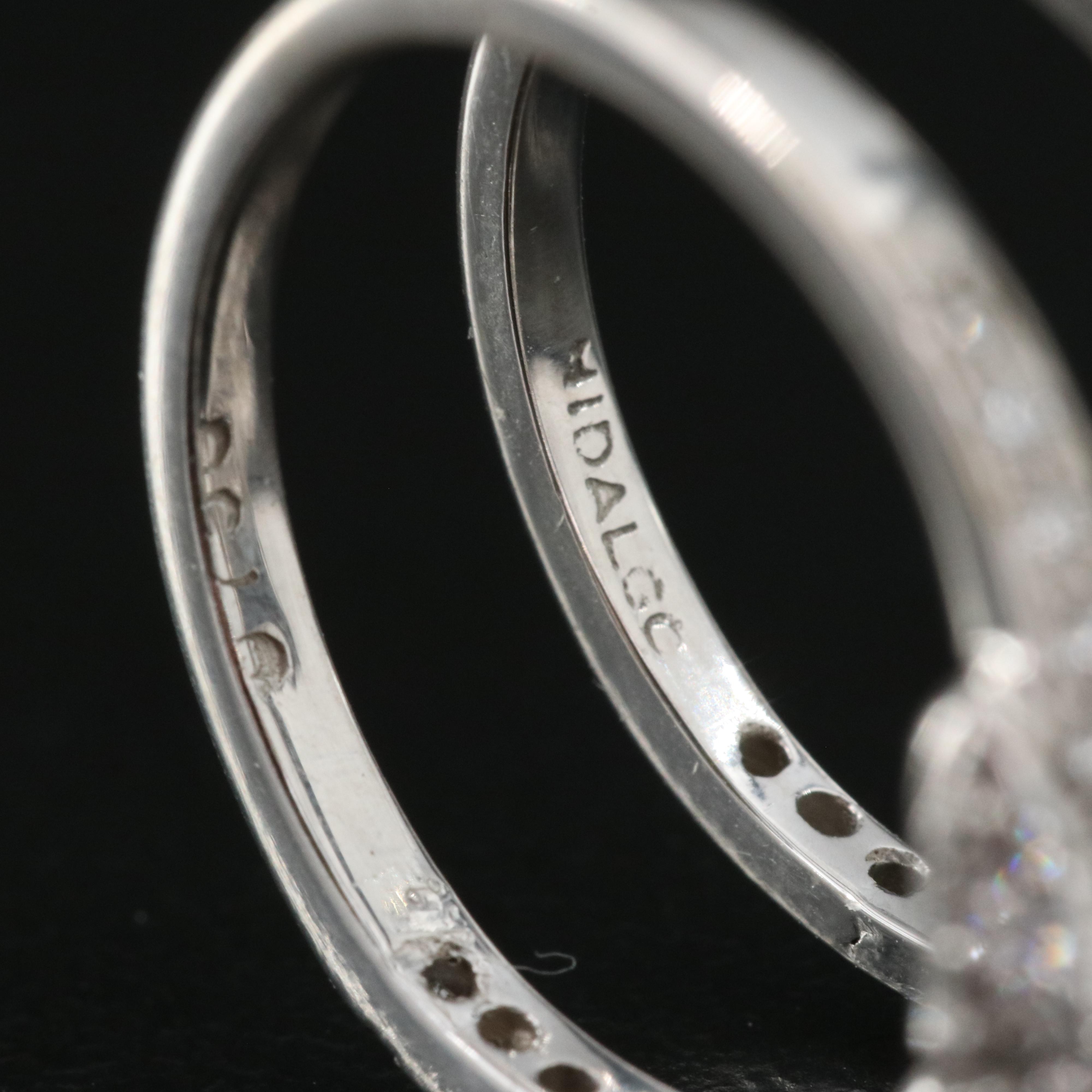 Hidalgo 18K 0.74 CTW Diamond Enhancer Ring and Engraved Band