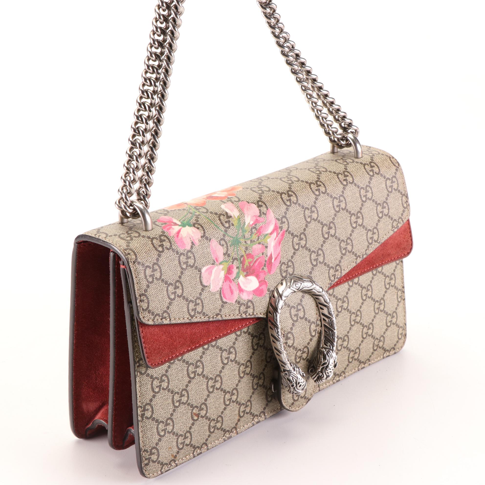 Gucci Dionysus Bag in Blooms GG Supreme Canvas and Suede