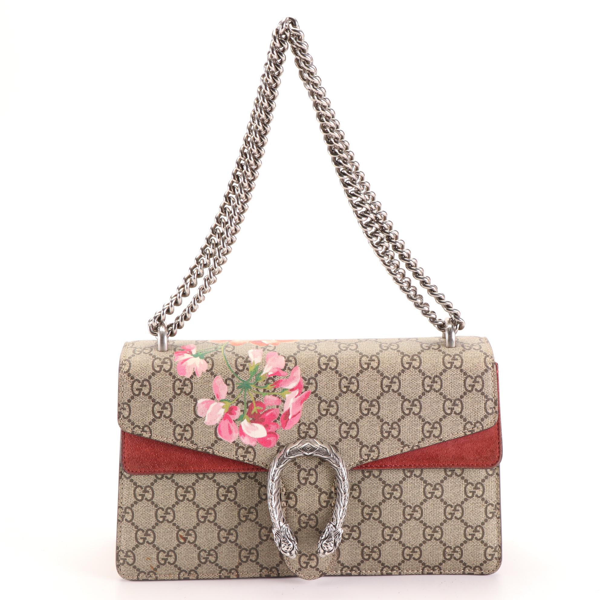 Gucci Dionysus Bag in Blooms GG Supreme Canvas and Suede