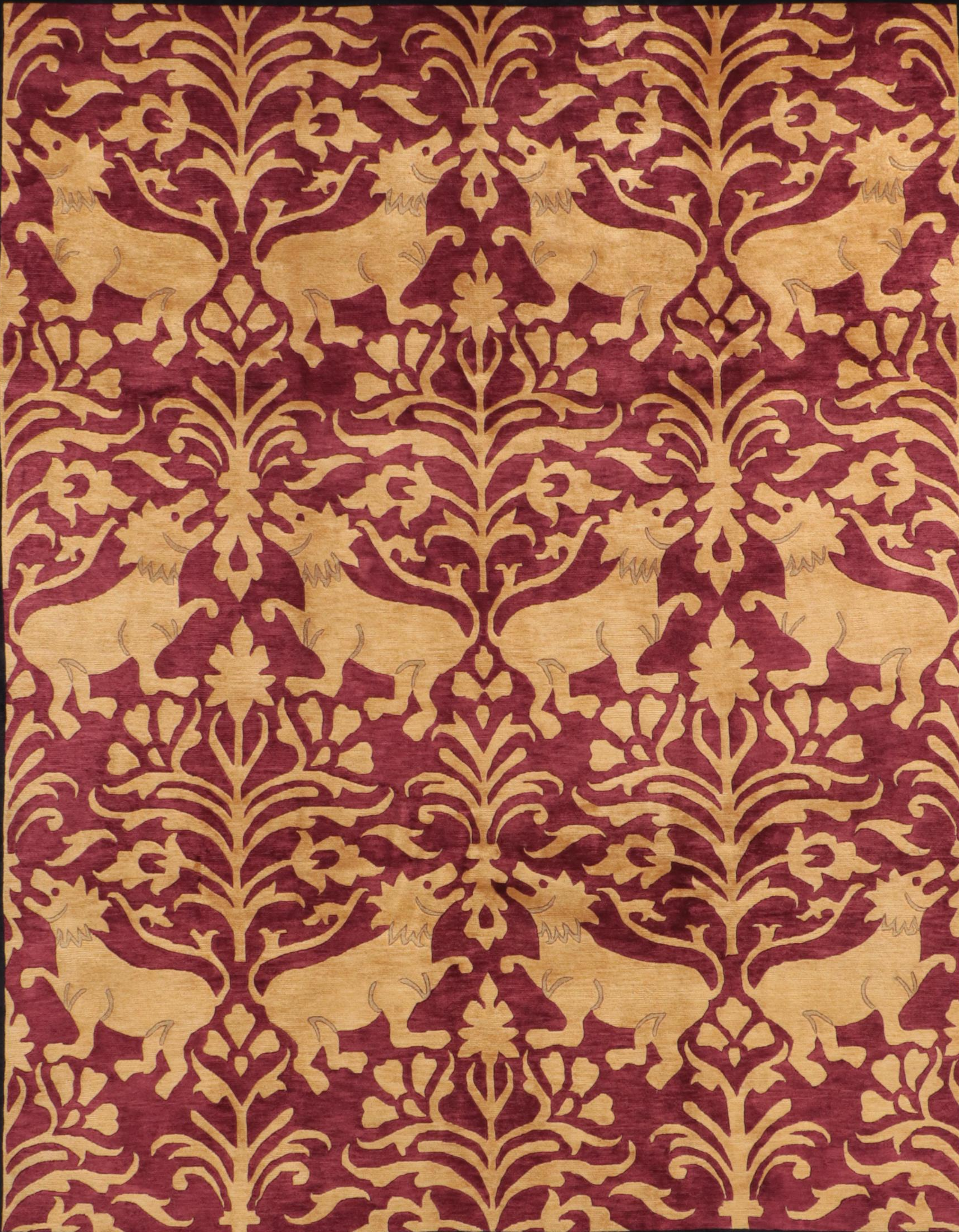 7'10 x 10'3 Hand-Knotted Indo-Spanish Area Rug