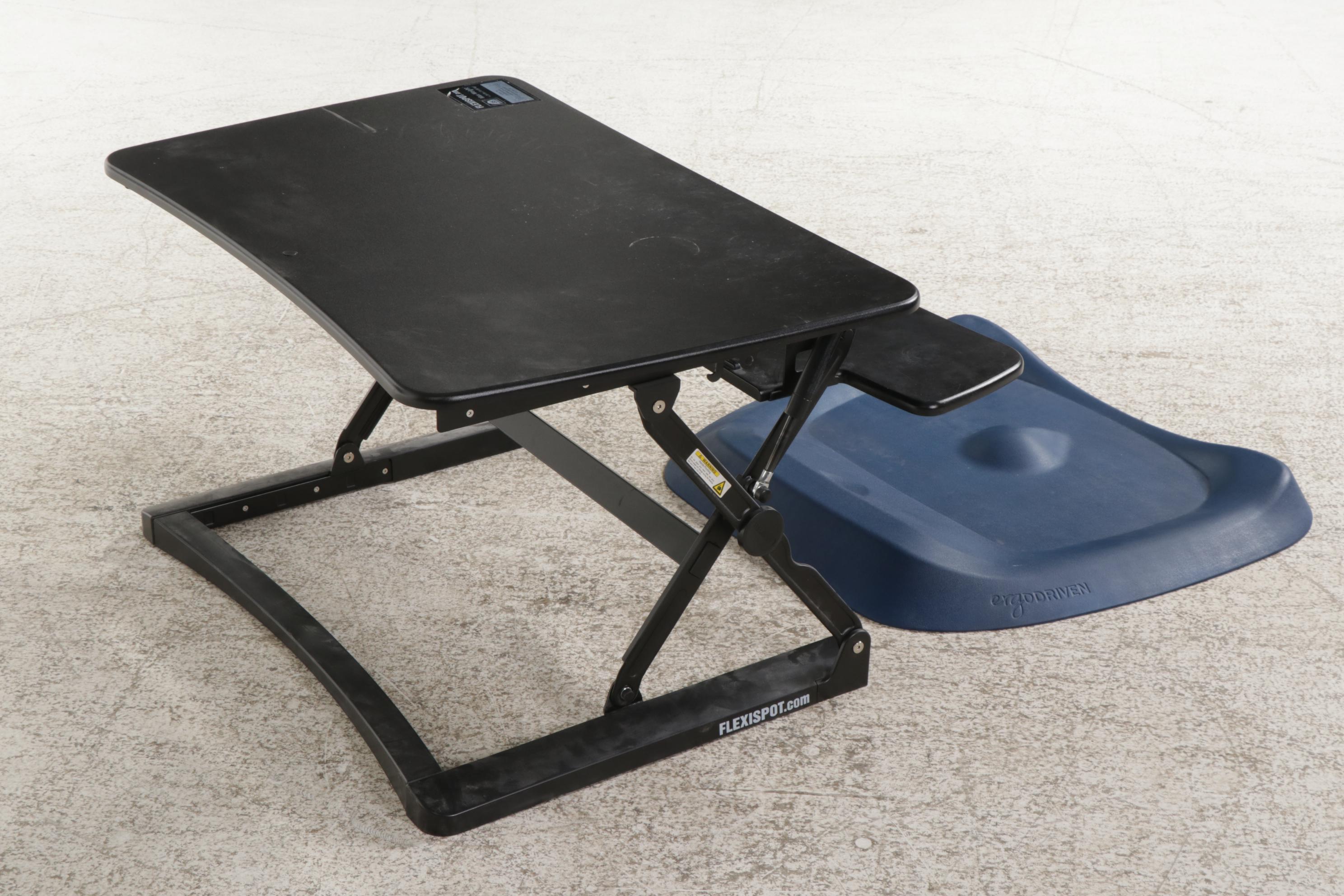 FlexiSpot Standing Desk Converter with Ergodriven Standing Desk Mat