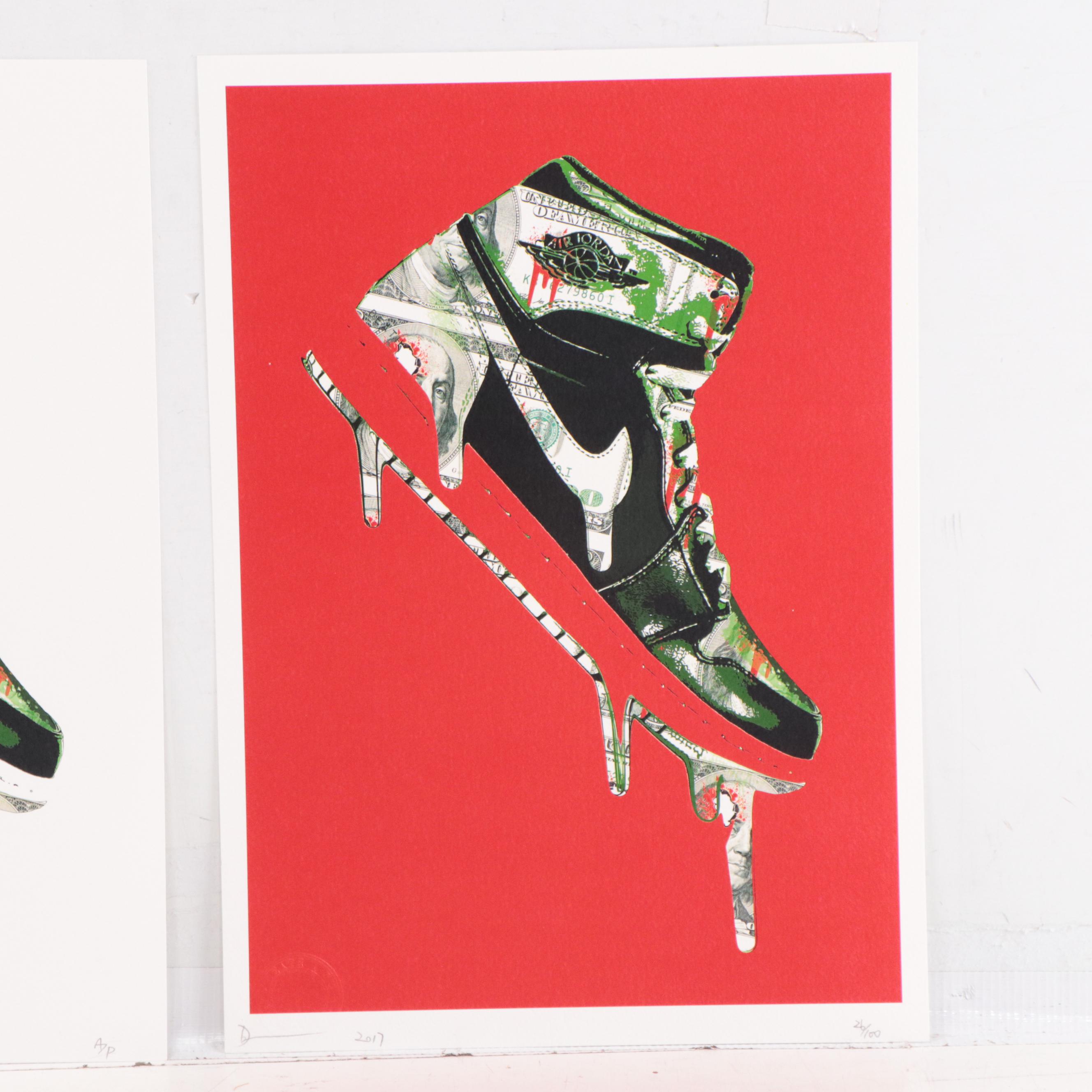 Death NYC Pop Art Graphic Print of Nikes, 2017