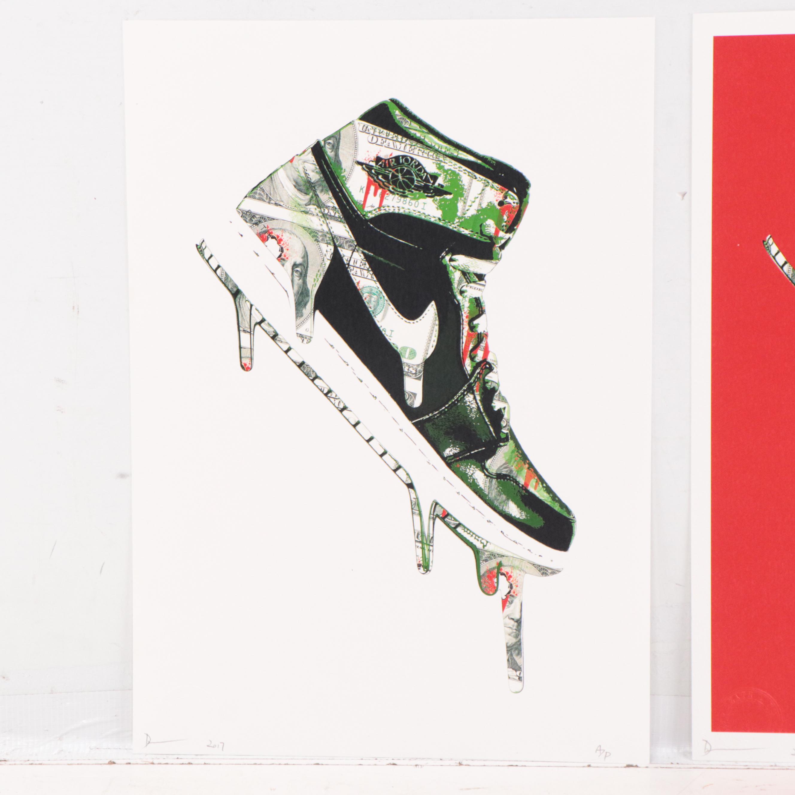 Death NYC Pop Art Graphic Print of Nikes, 2017