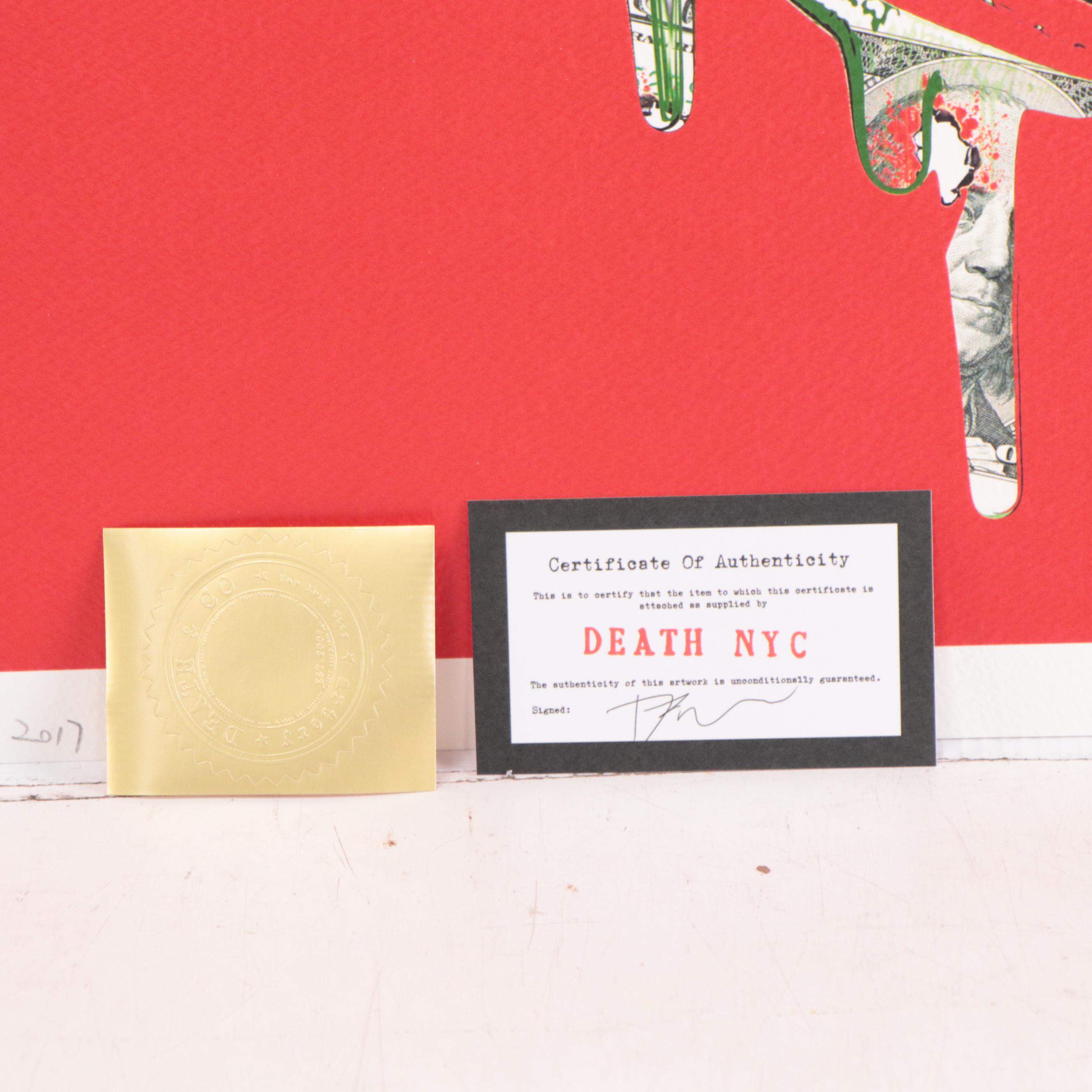 Death NYC Pop Art Graphic Print of Nikes, 2017