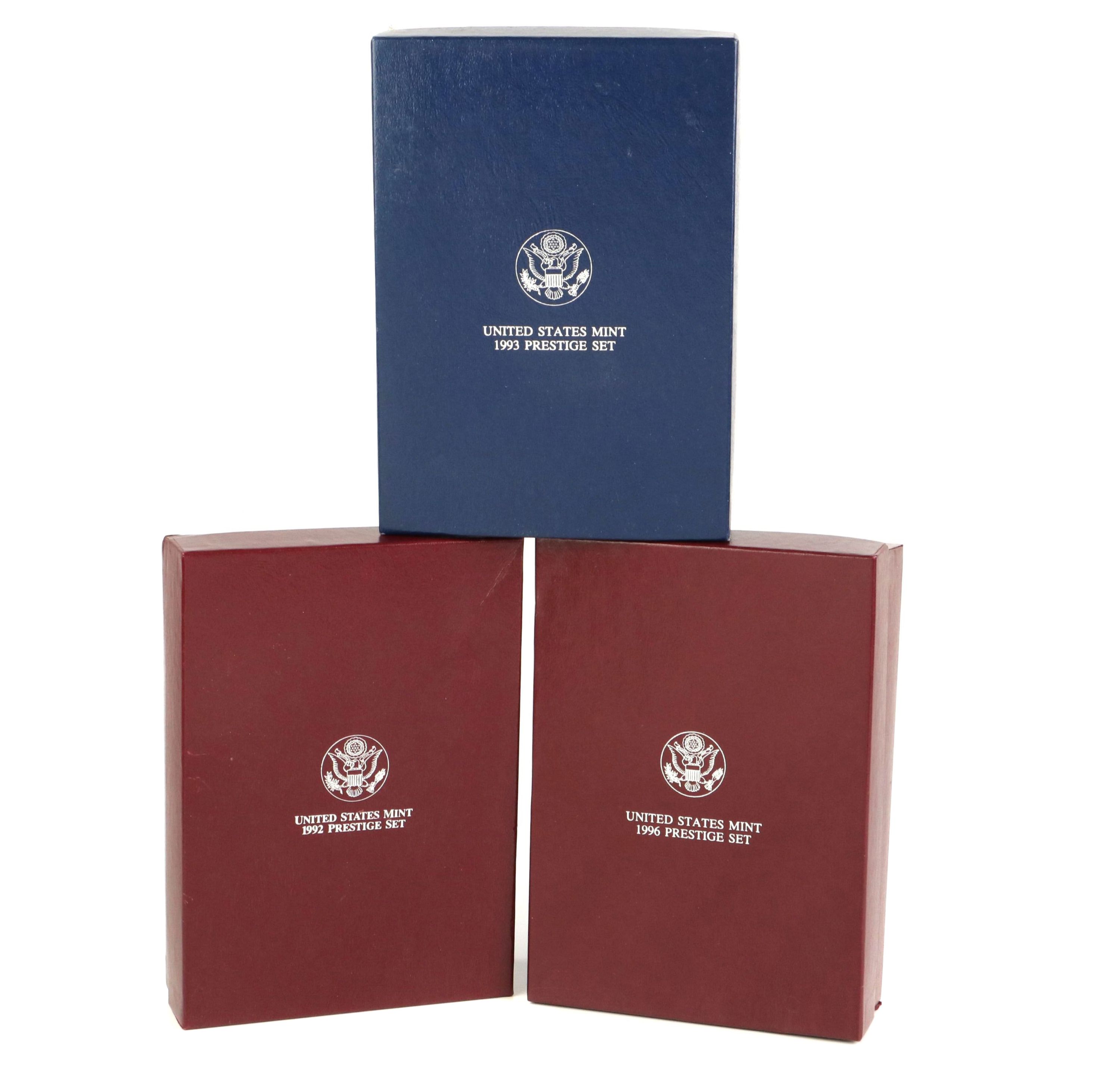 Group of Three United States Mint Prestige Proof Sets