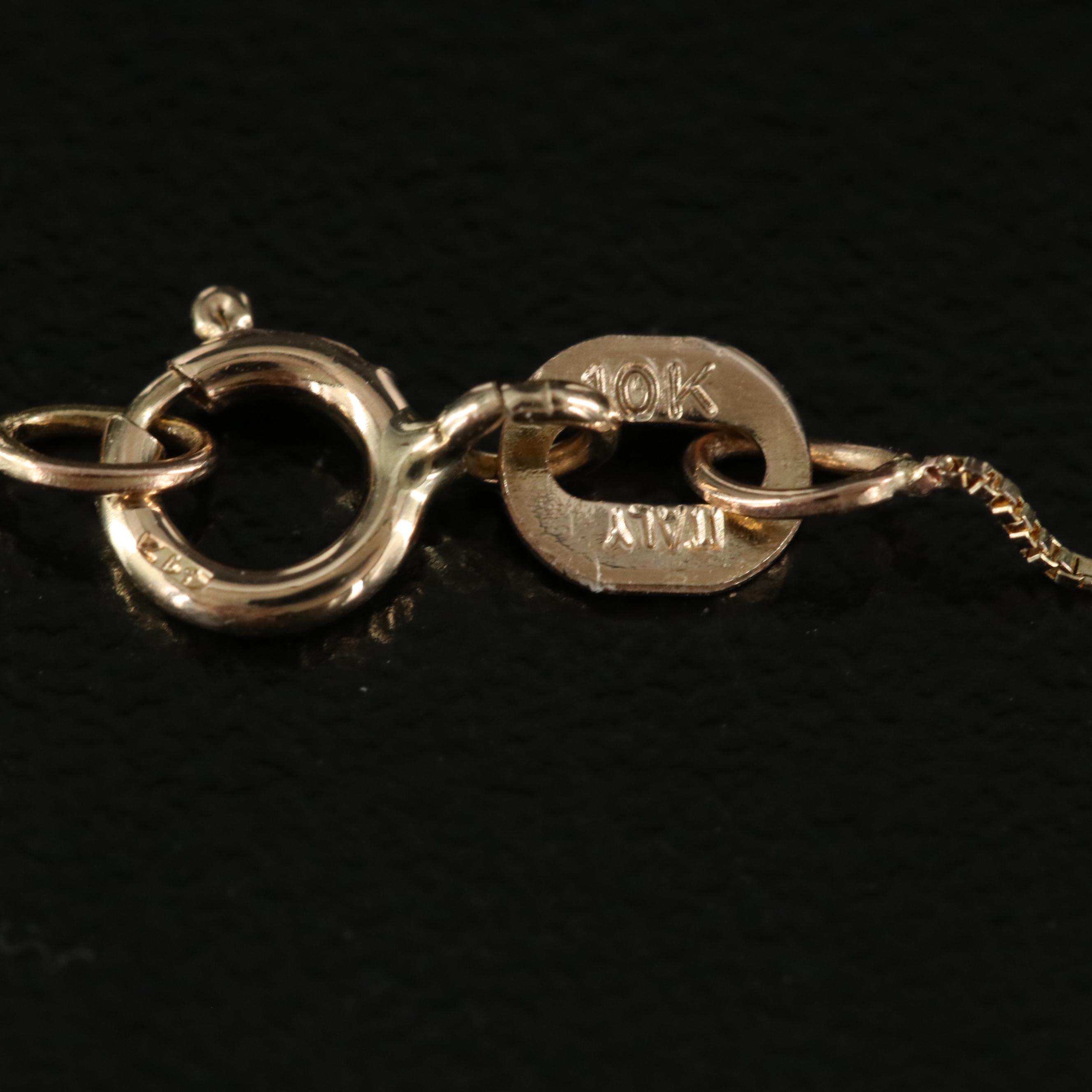 14K 0.96 CTW Diamond Heart Pendant on Italian 10K Box Chain