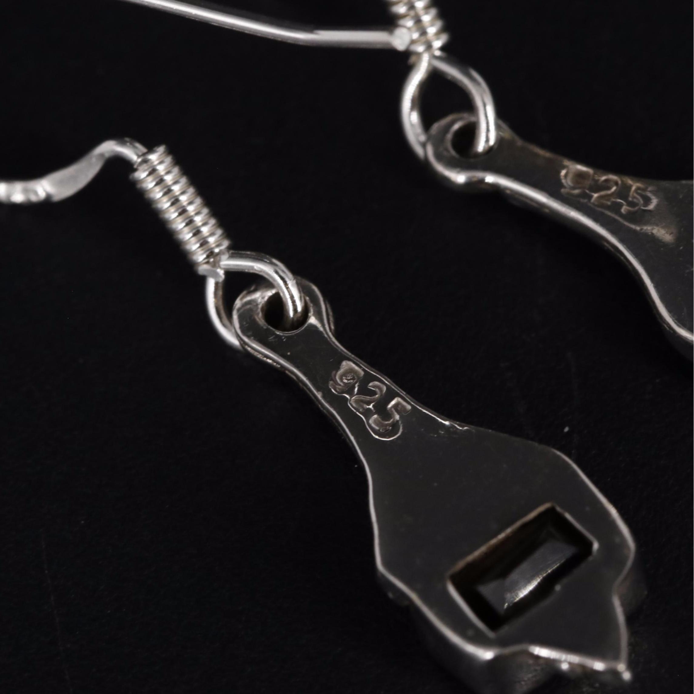 Sterling Smoky Quartz Dangle Earrings