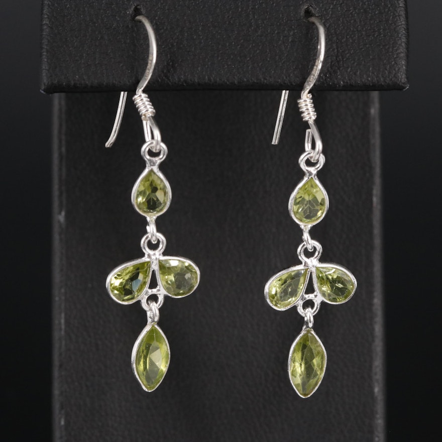 Sterling Peridot Dangle Earrings