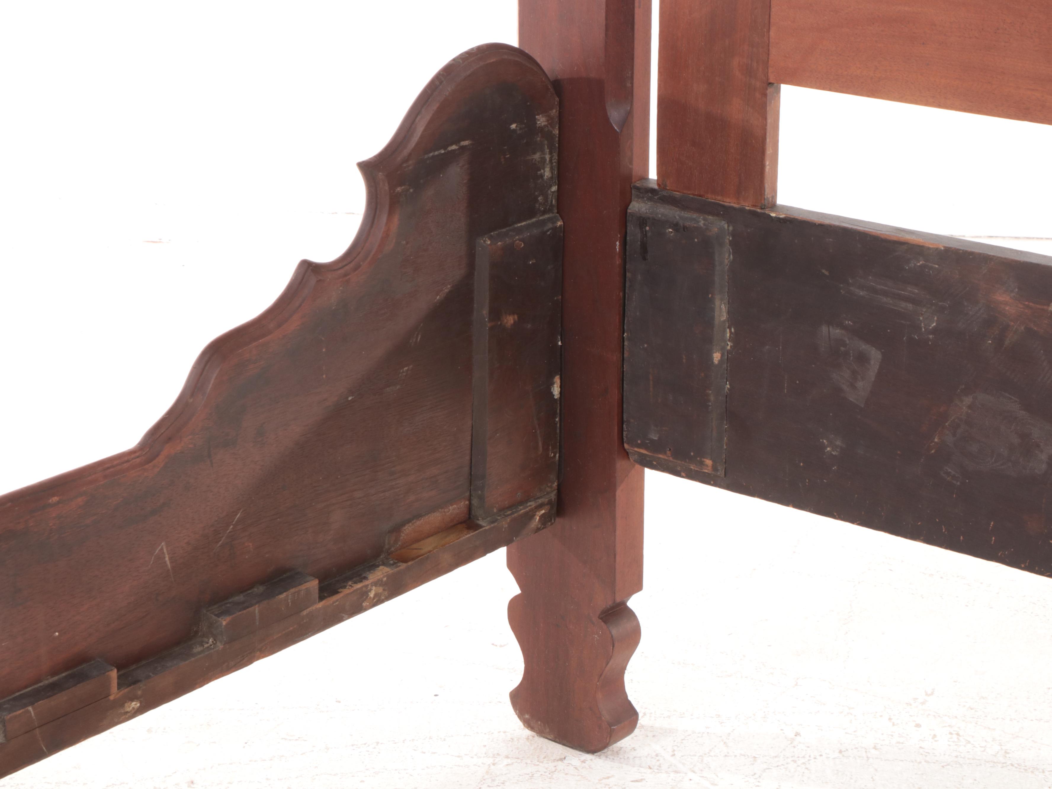 Victorian Renaissance Revival Walnut Bed in Full Size