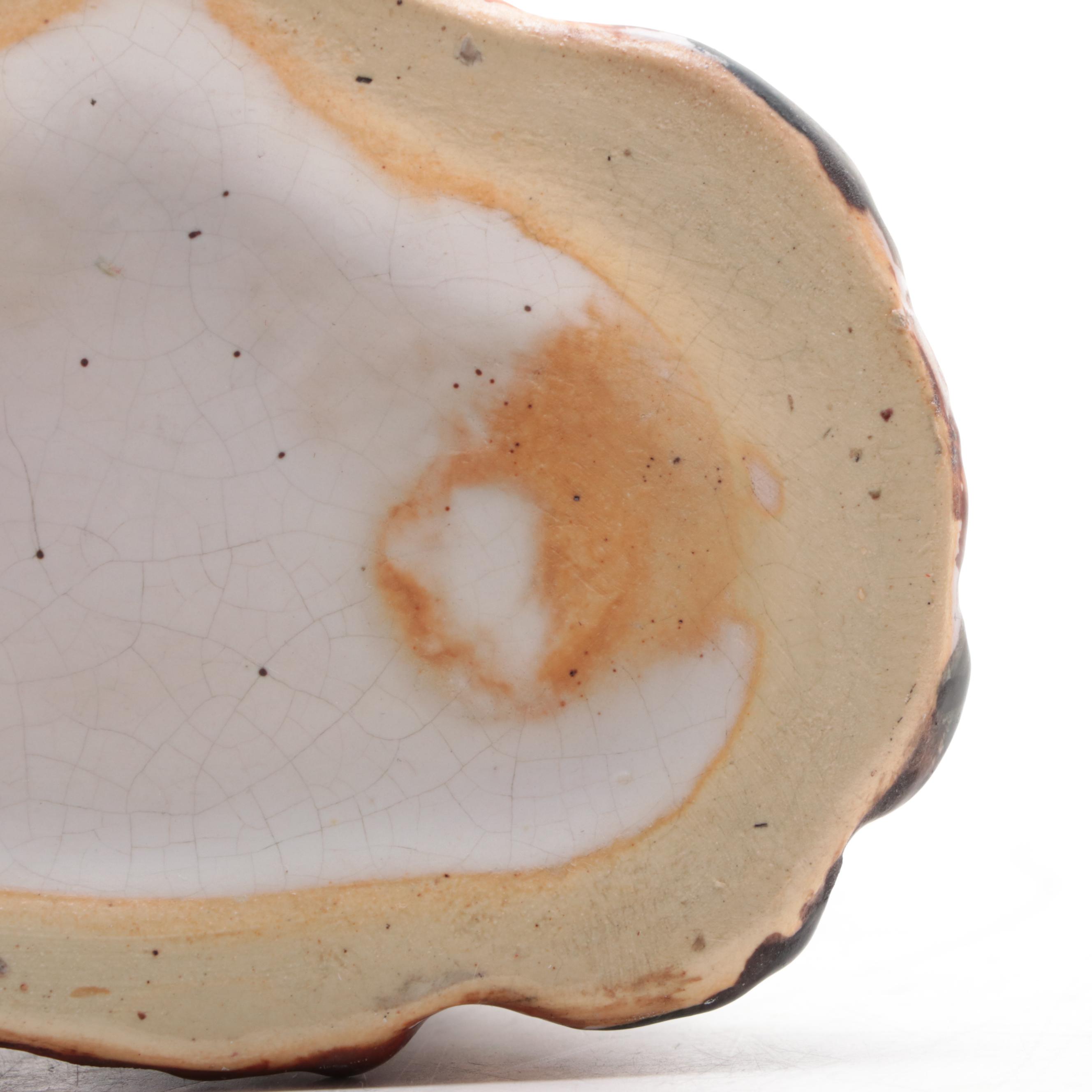 Weller Pottery Tree Vase with Hull Pottery "Magnolia" Teapot, Early/Mid-20th C.