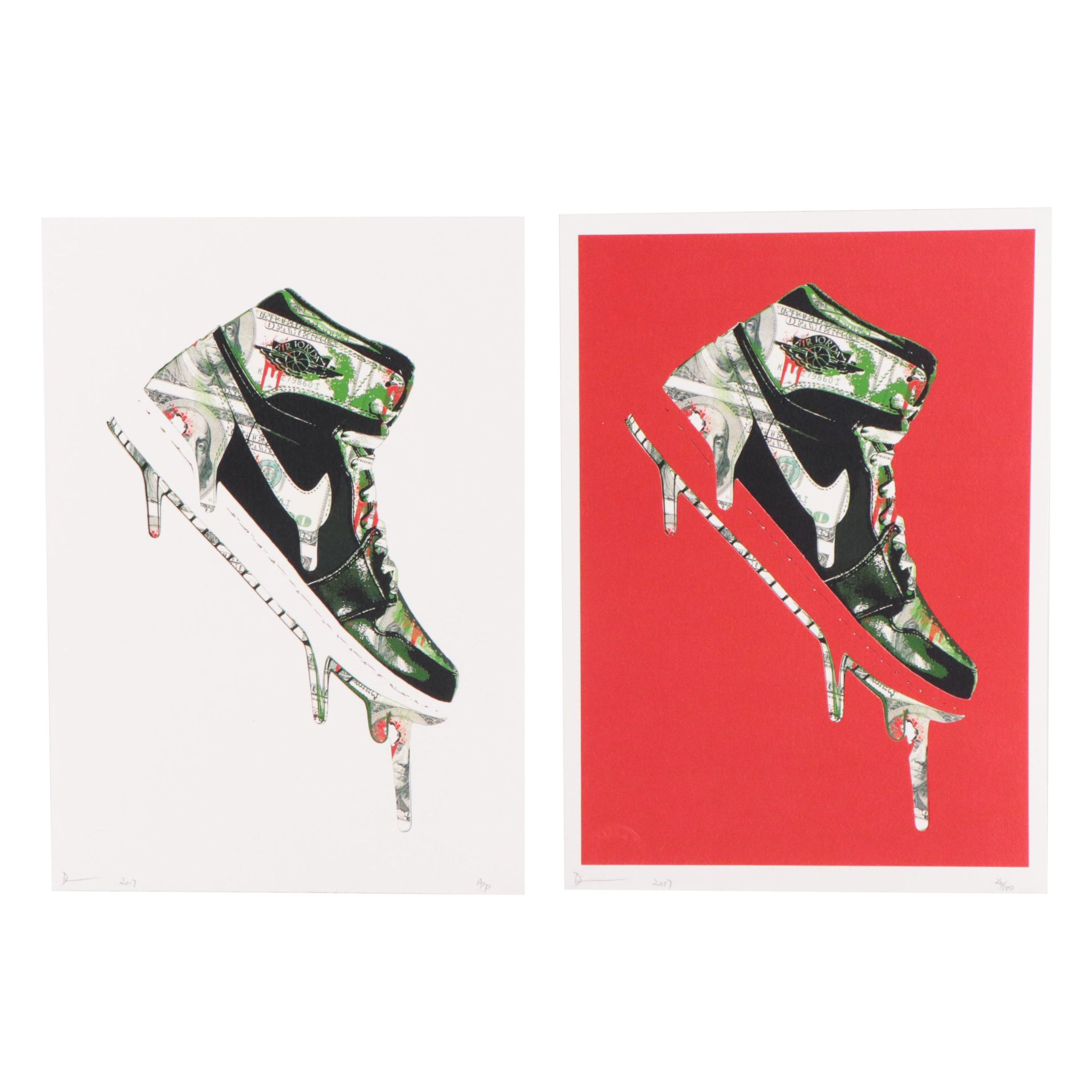 Death NYC Pop Art Graphic Print of Nikes, 2017