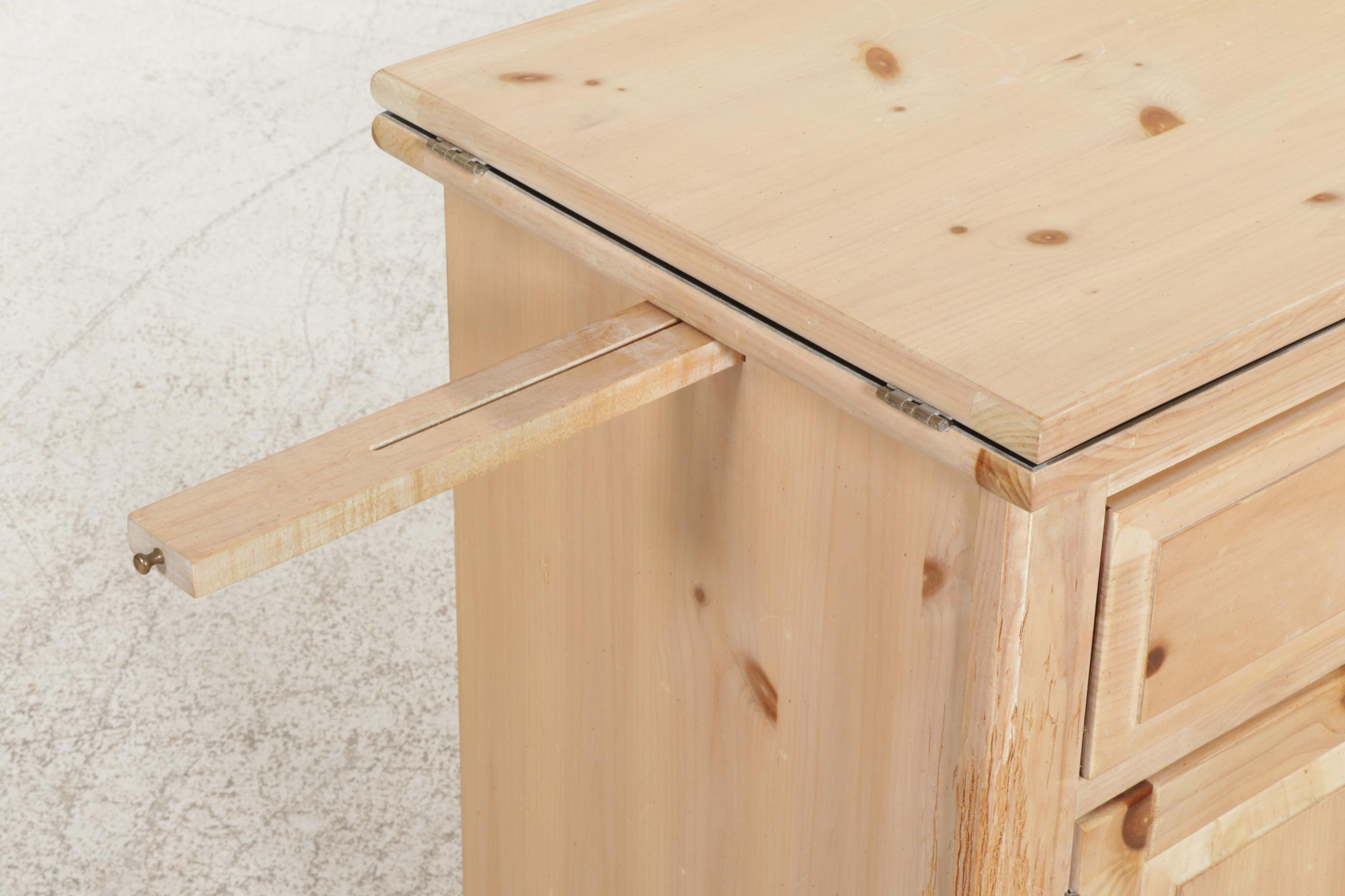 American of Martinsville Pine Flip-Top Server, Late 20th Century