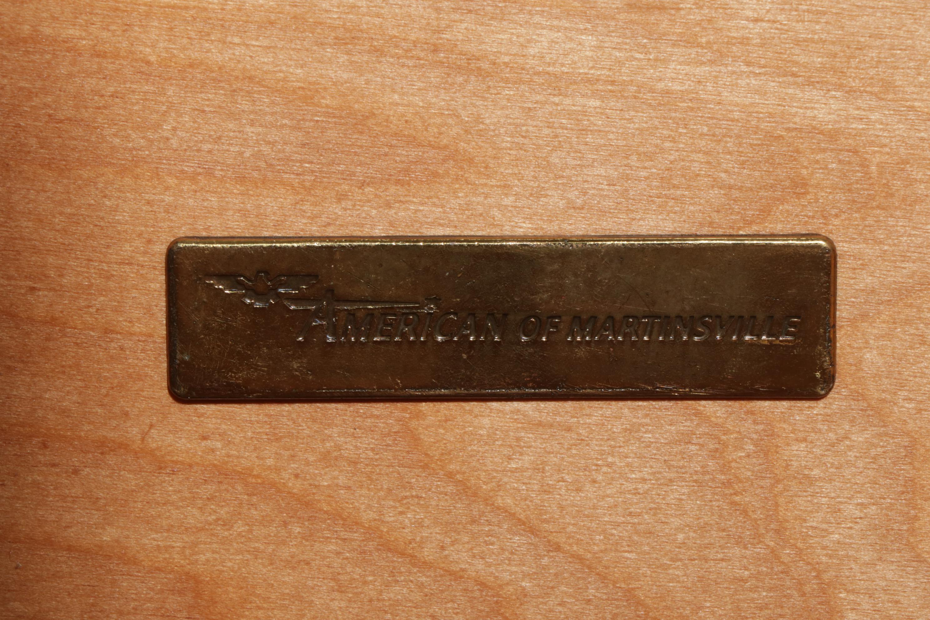 American of Martinsville Pine Flip-Top Server, Late 20th Century