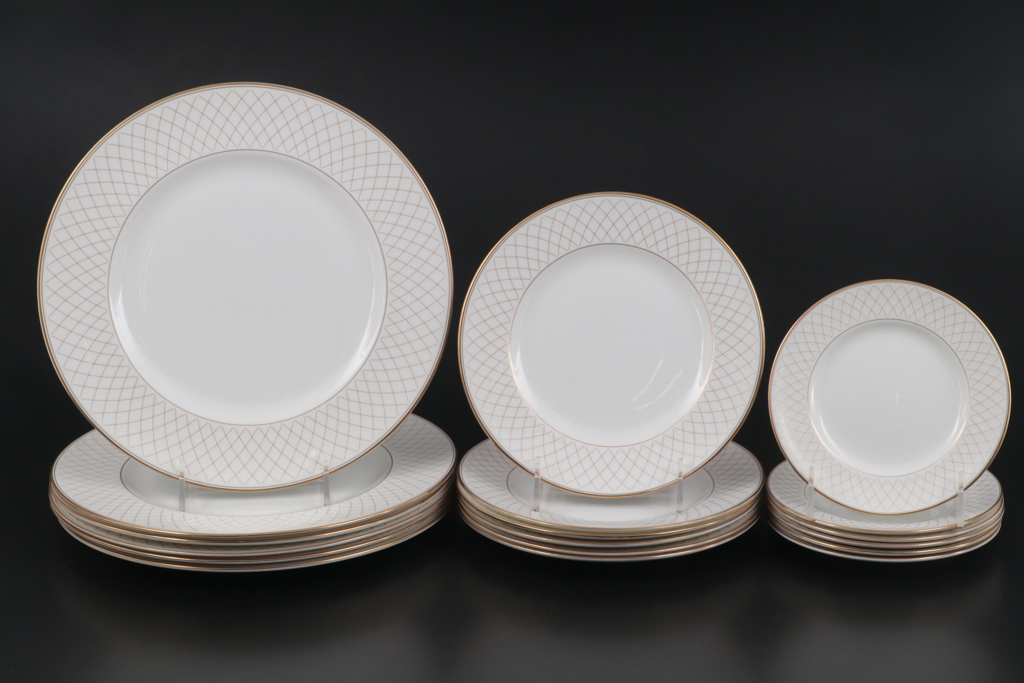 Waterford "Crosshaven" Dinnerware With Butter Dish