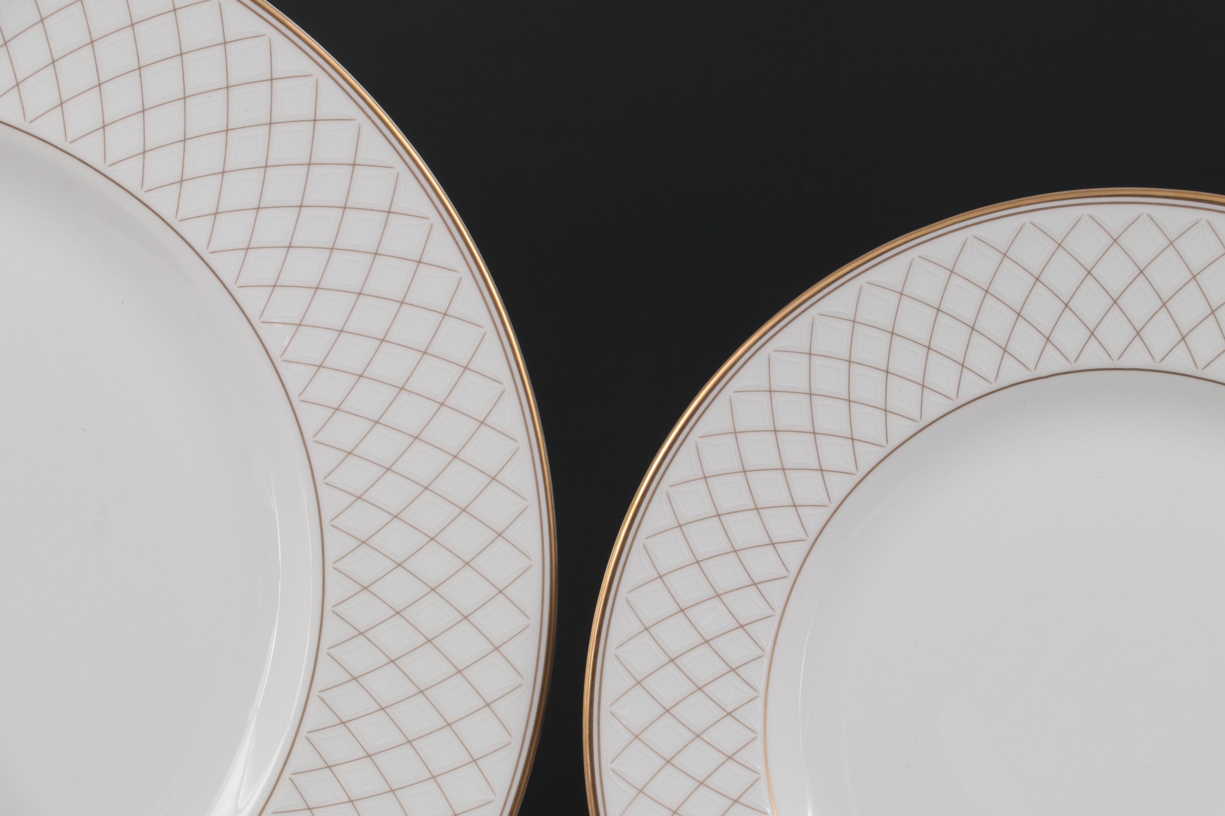 Waterford "Crosshaven" Dinnerware With Butter Dish