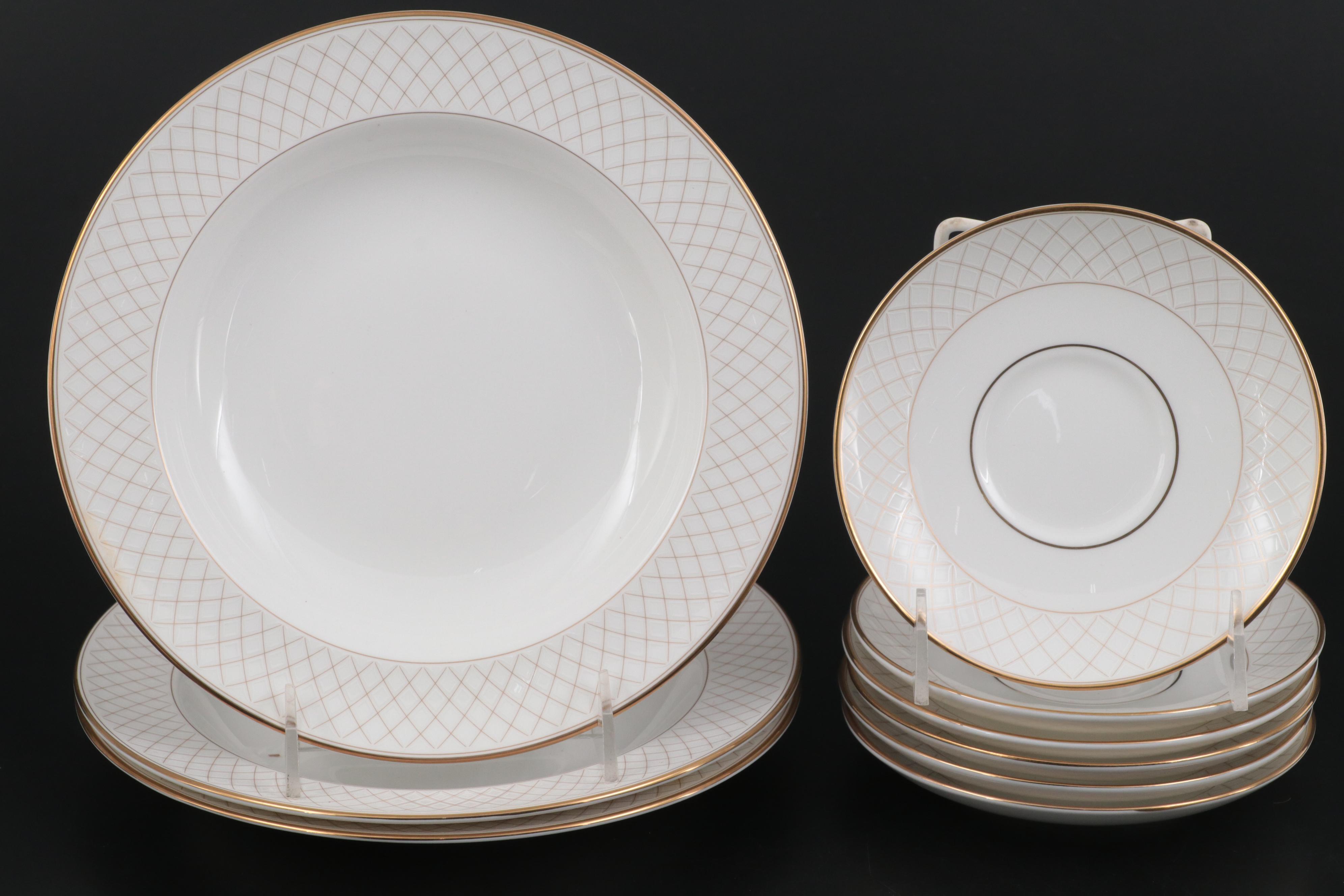 Waterford "Crosshaven" Dinnerware With Butter Dish