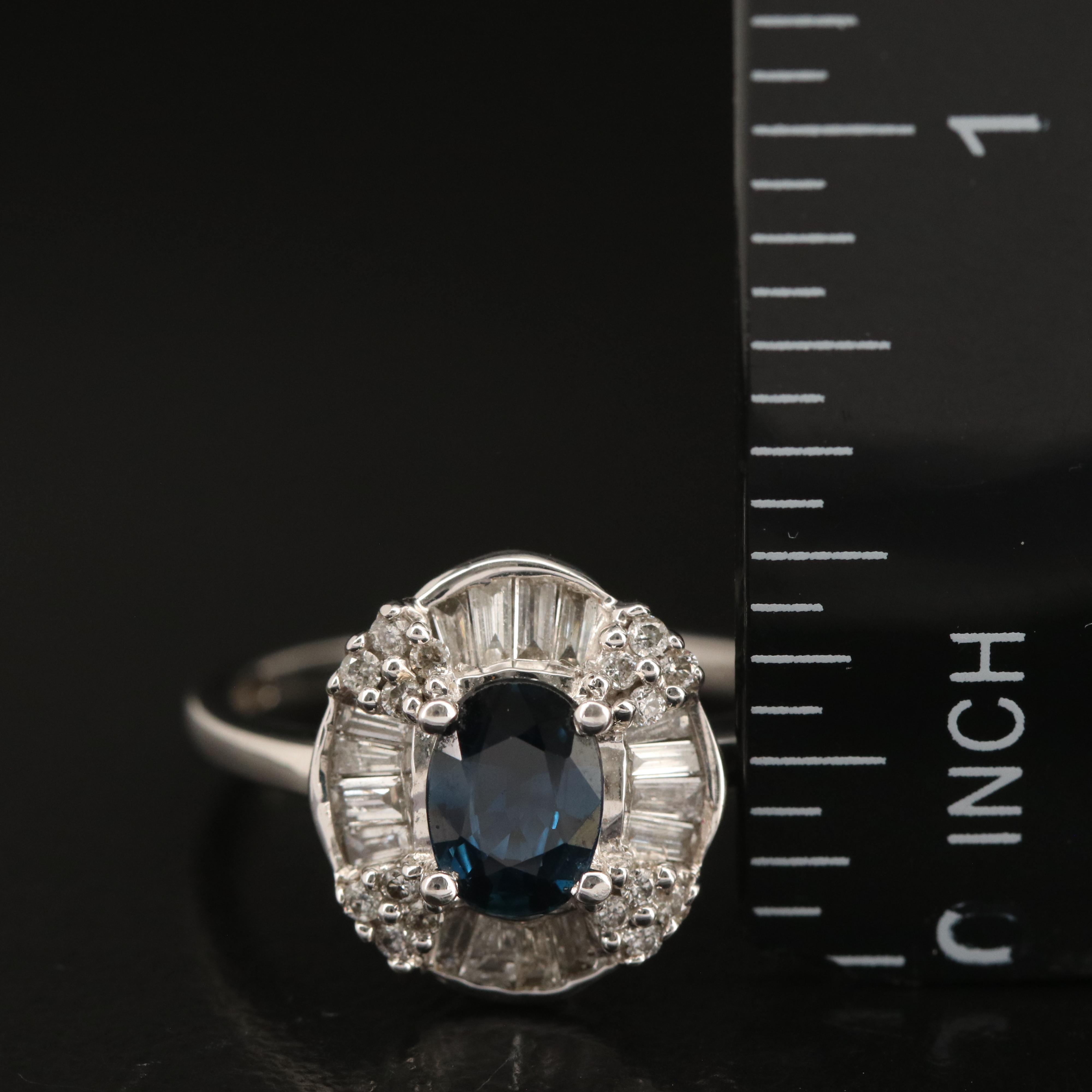 14K Sapphire and Diamond Ring