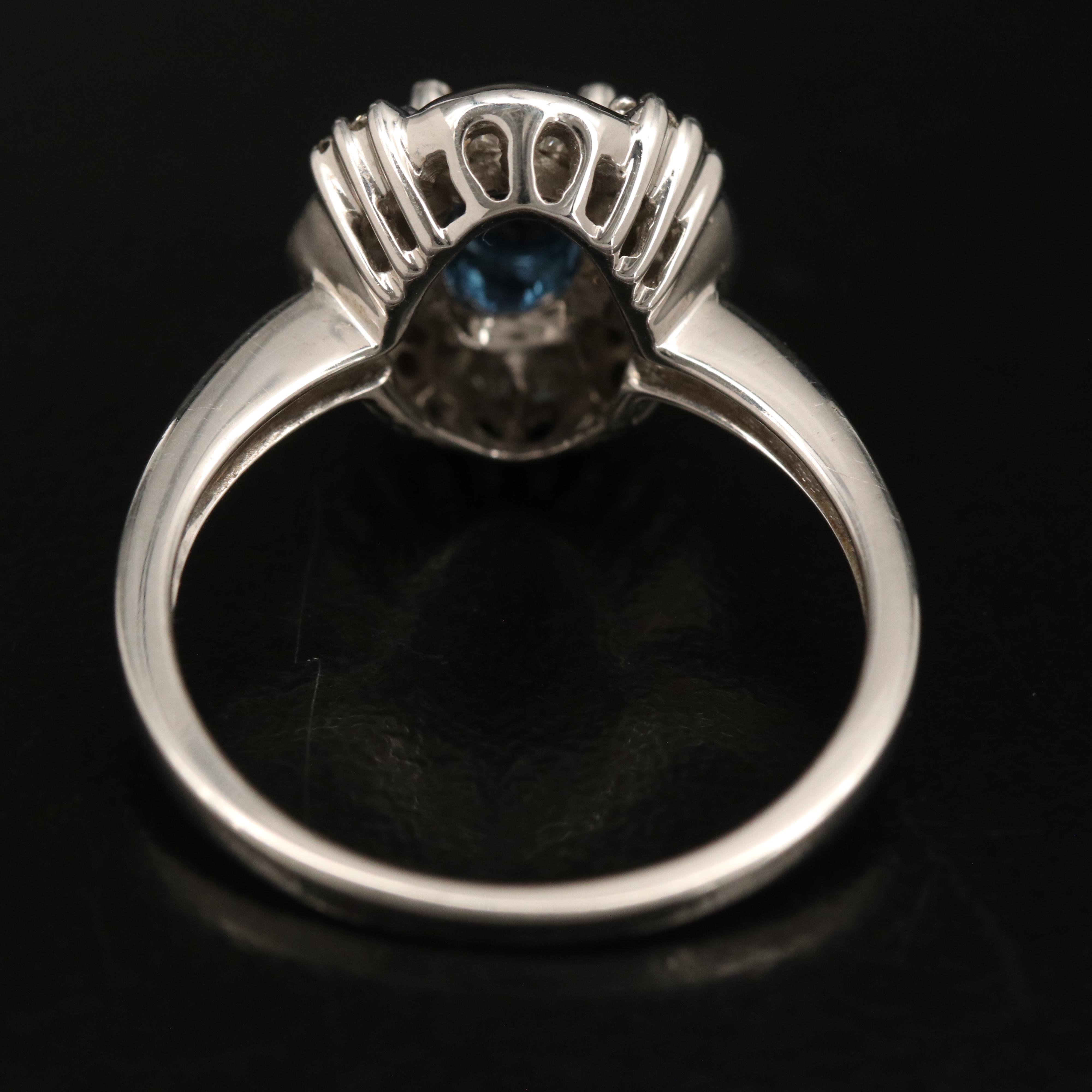 14K Sapphire and Diamond Ring