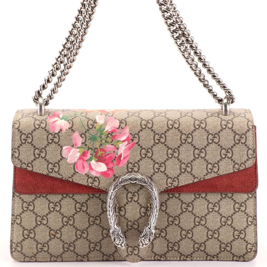 Gucci Dionysus Bag in Blooms GG Supreme Canvas and Suede