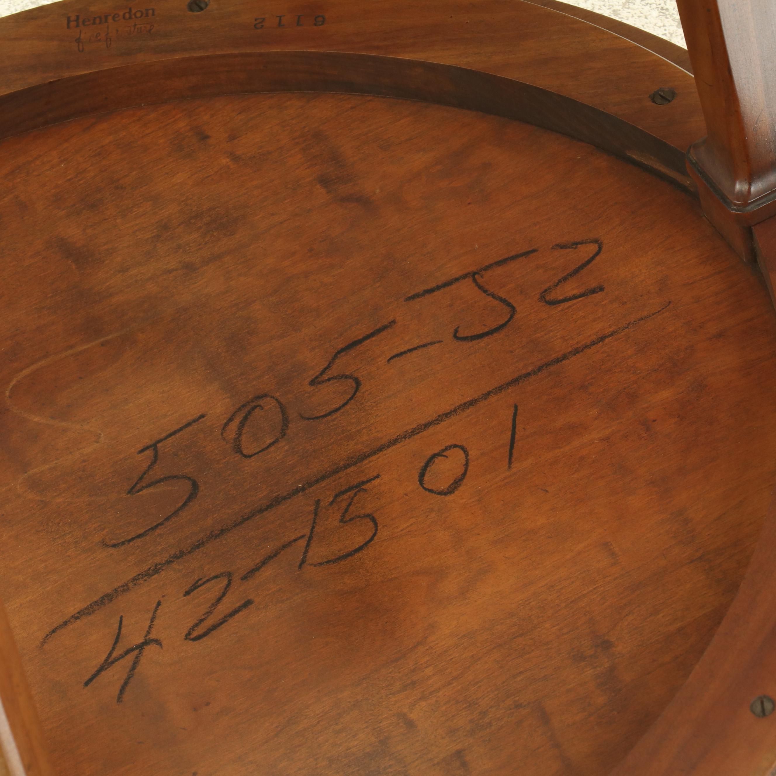 Empire Style Brass-Mounted Cherrywood Side Table, 20th Century