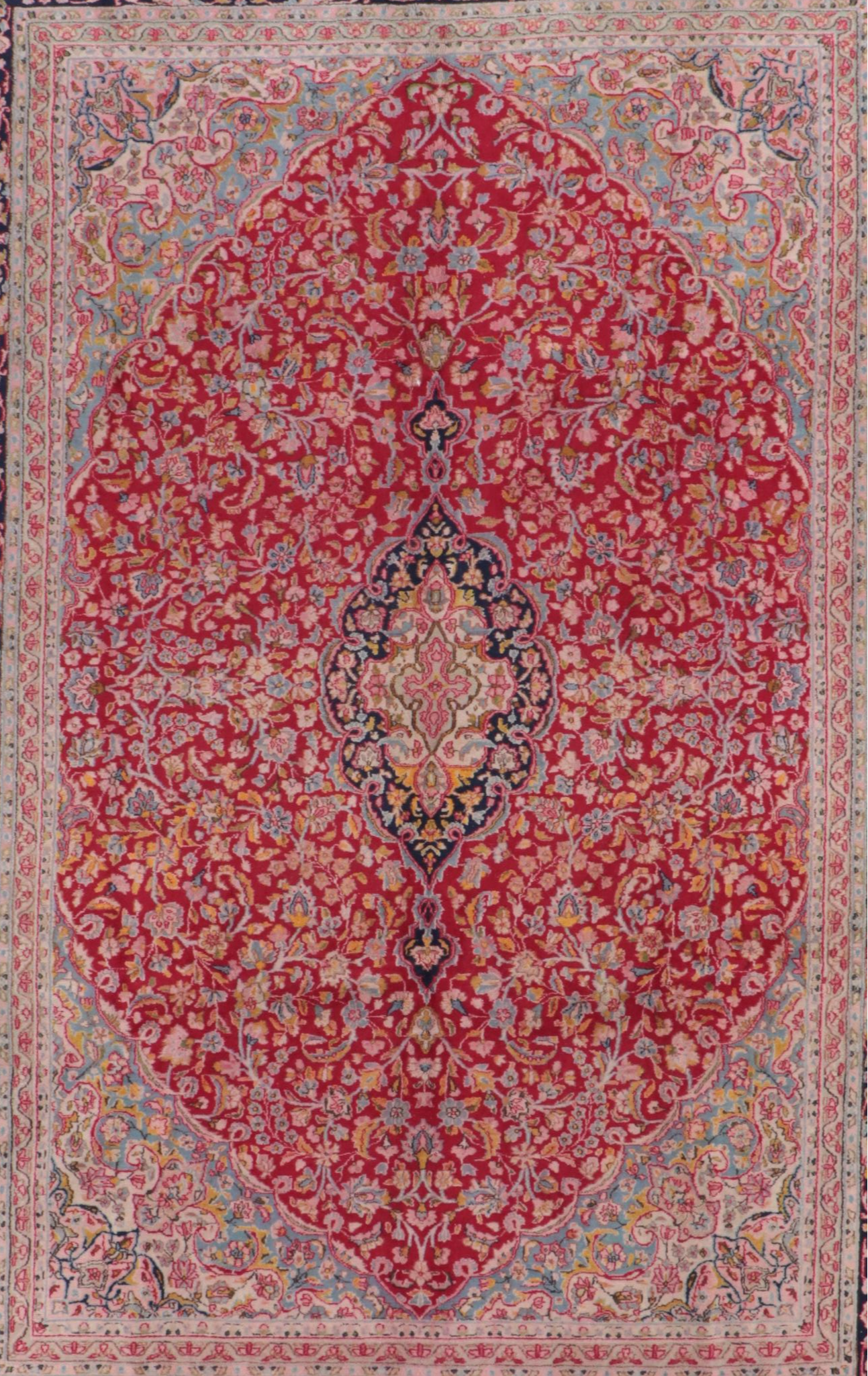 8' x 11'8 Hand-Knotted Persian Kerman Area Rug