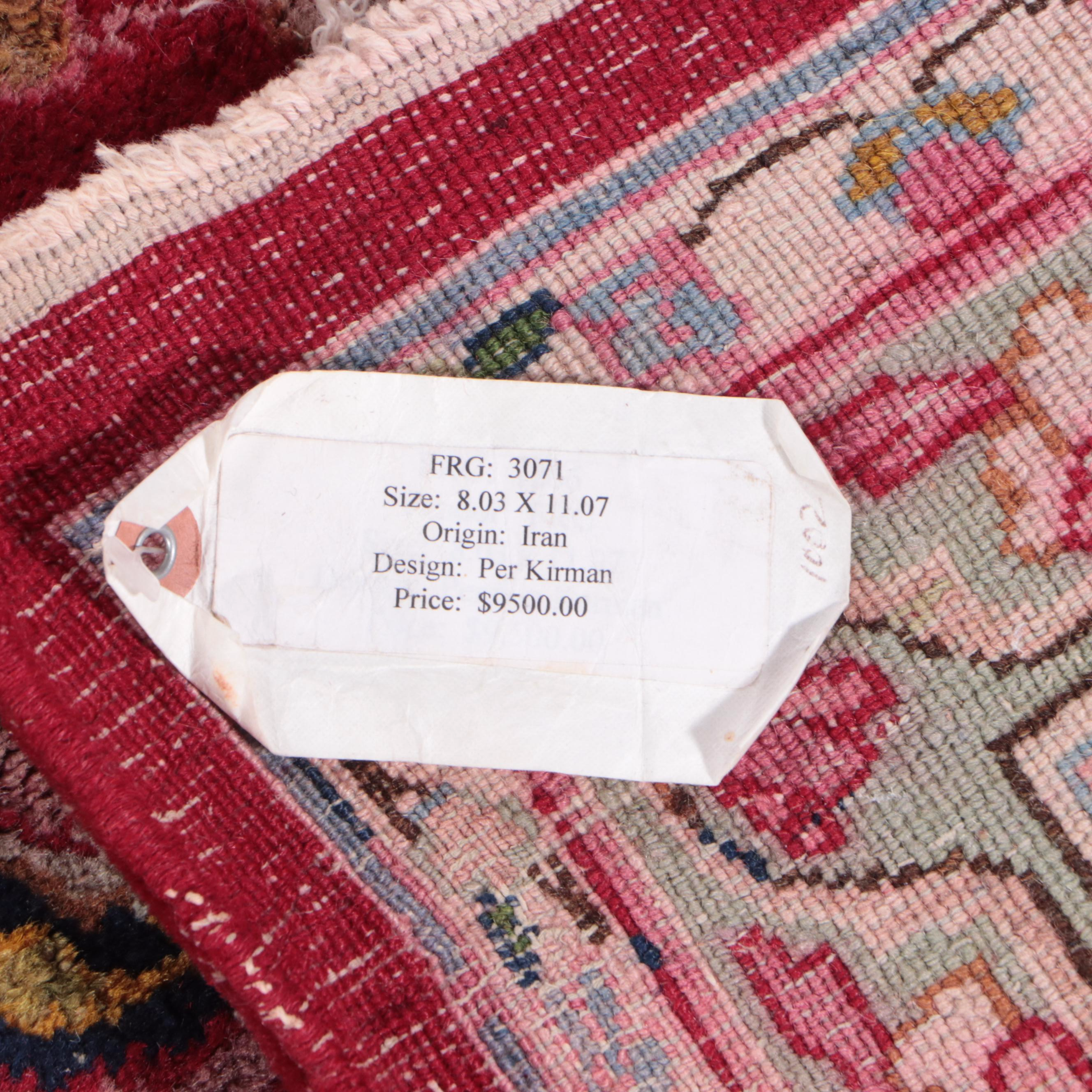 8' x 11'8 Hand-Knotted Persian Kerman Area Rug