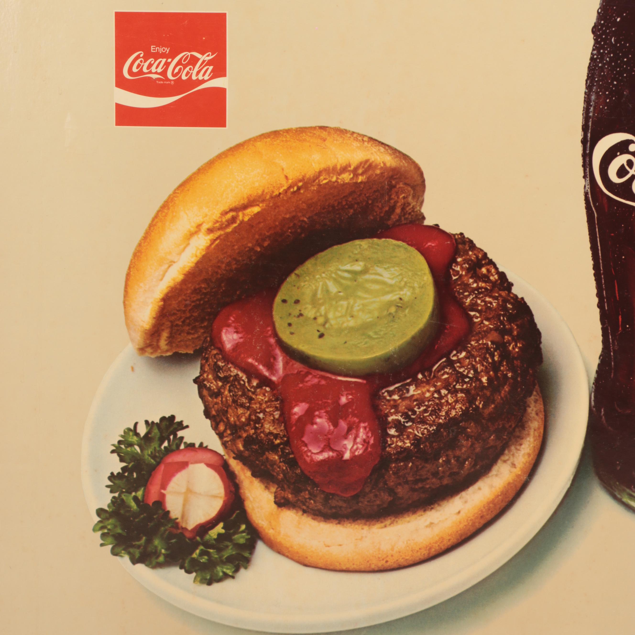 Large-Scale Offset Lithograph Coke Advertising Sign, Late 20th Century