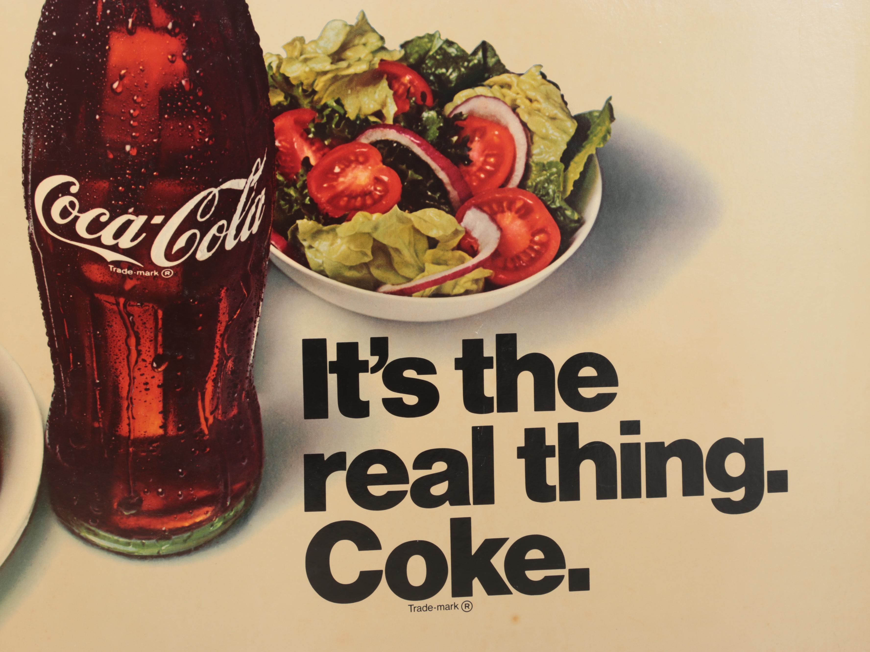Large-Scale Offset Lithograph Coke Advertising Sign, Late 20th Century