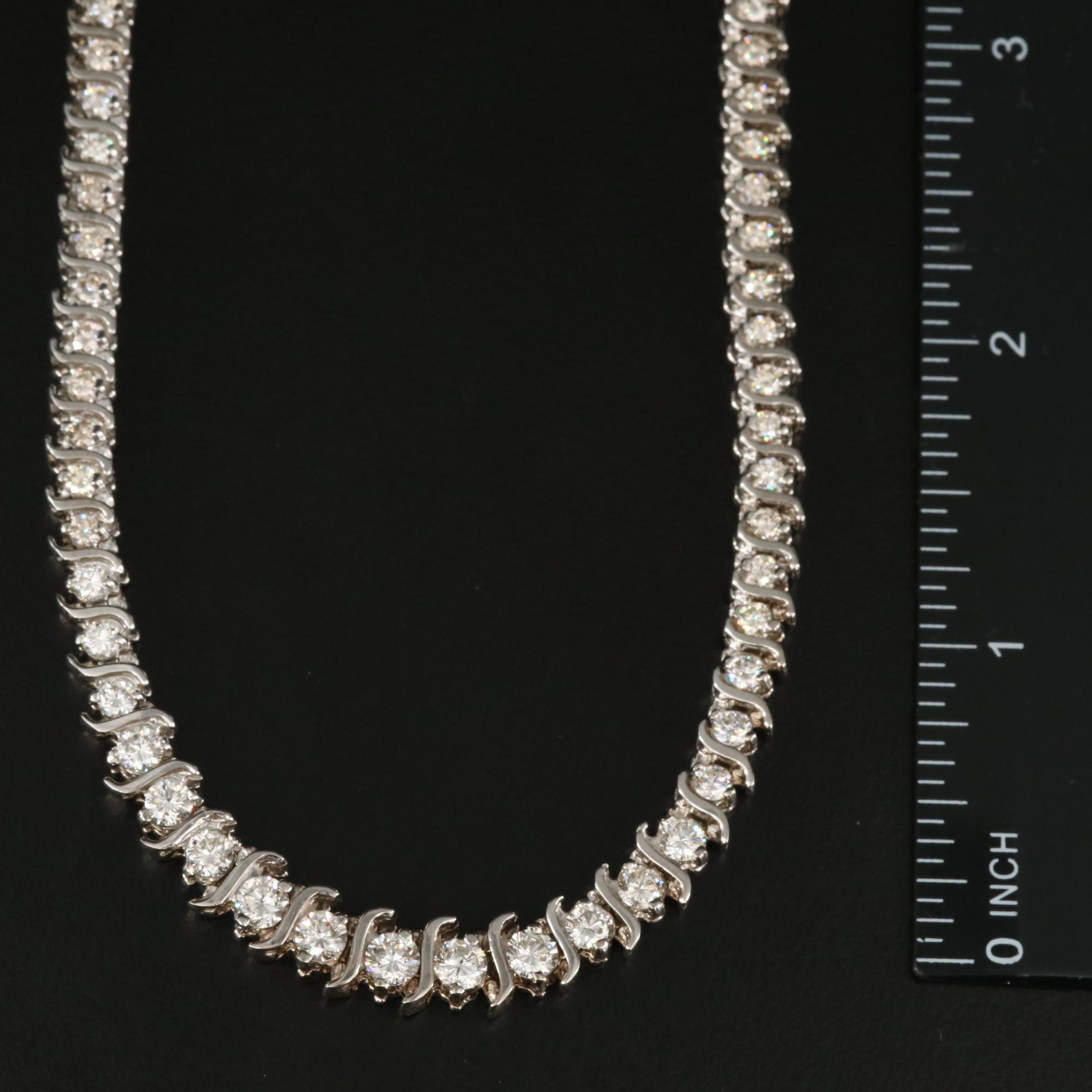 14K 6.50 CTW Diamond Graduating Rivière Necklace