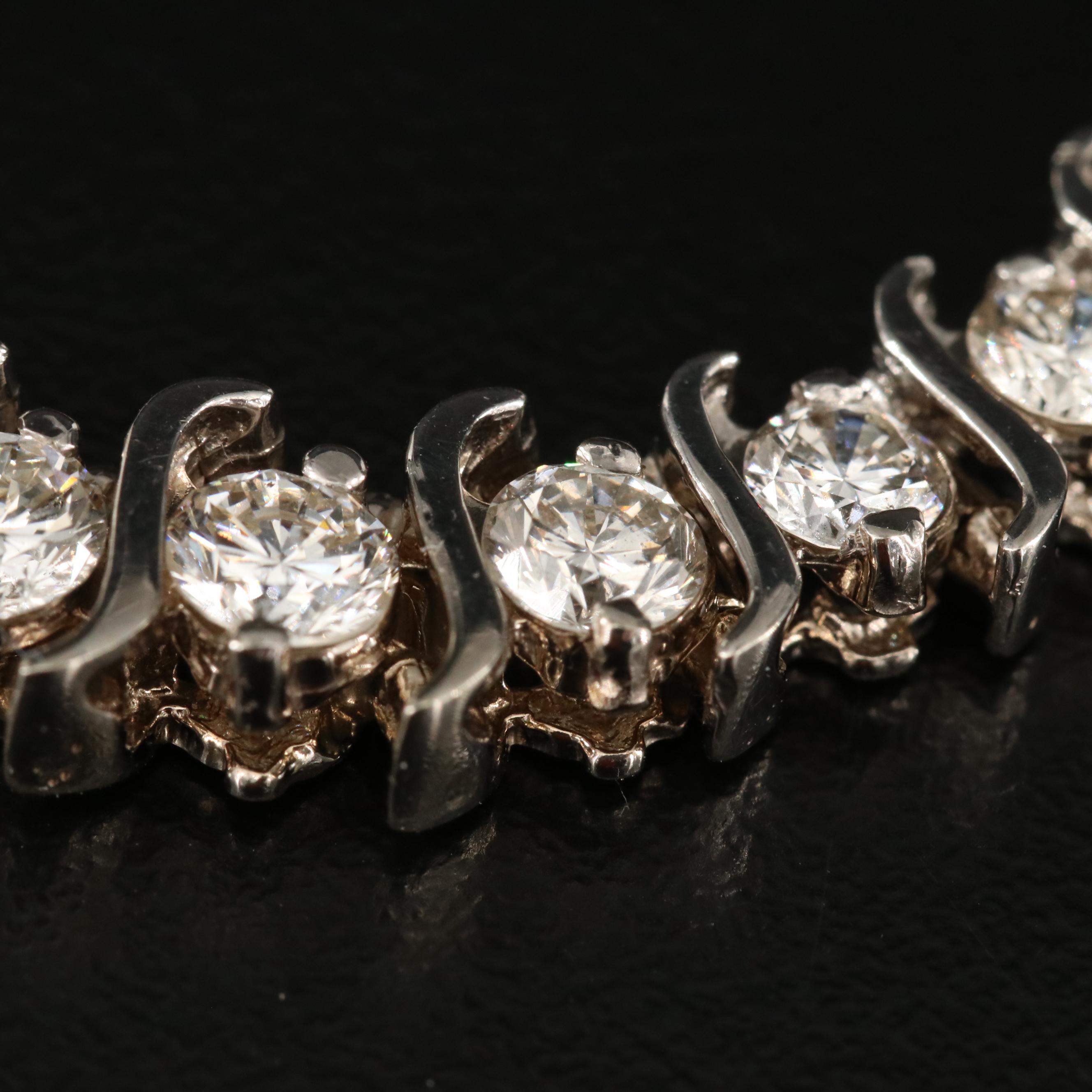 14K 6.50 CTW Diamond Graduating Rivière Necklace