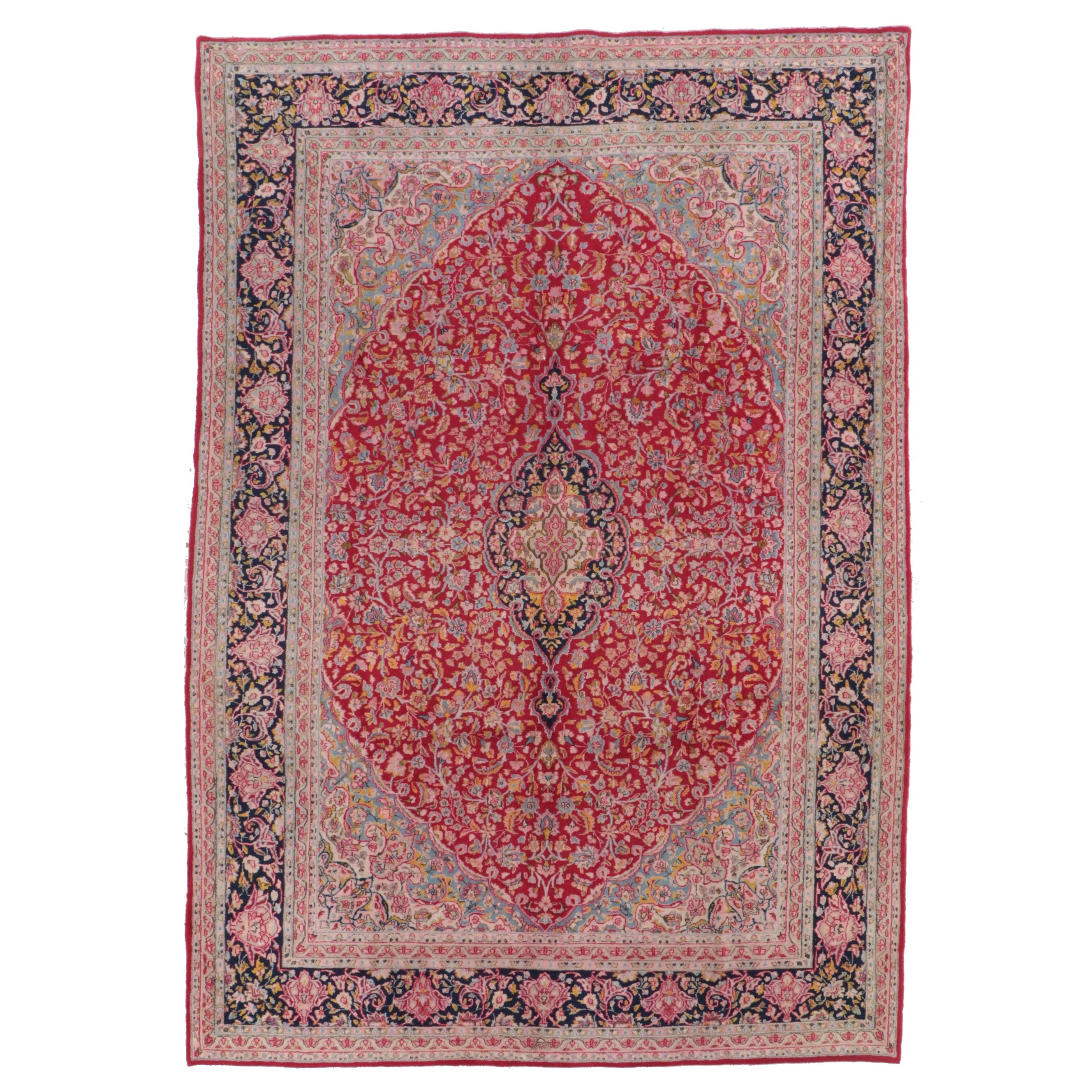 8' x 11'8 Hand-Knotted Persian Kerman Area Rug