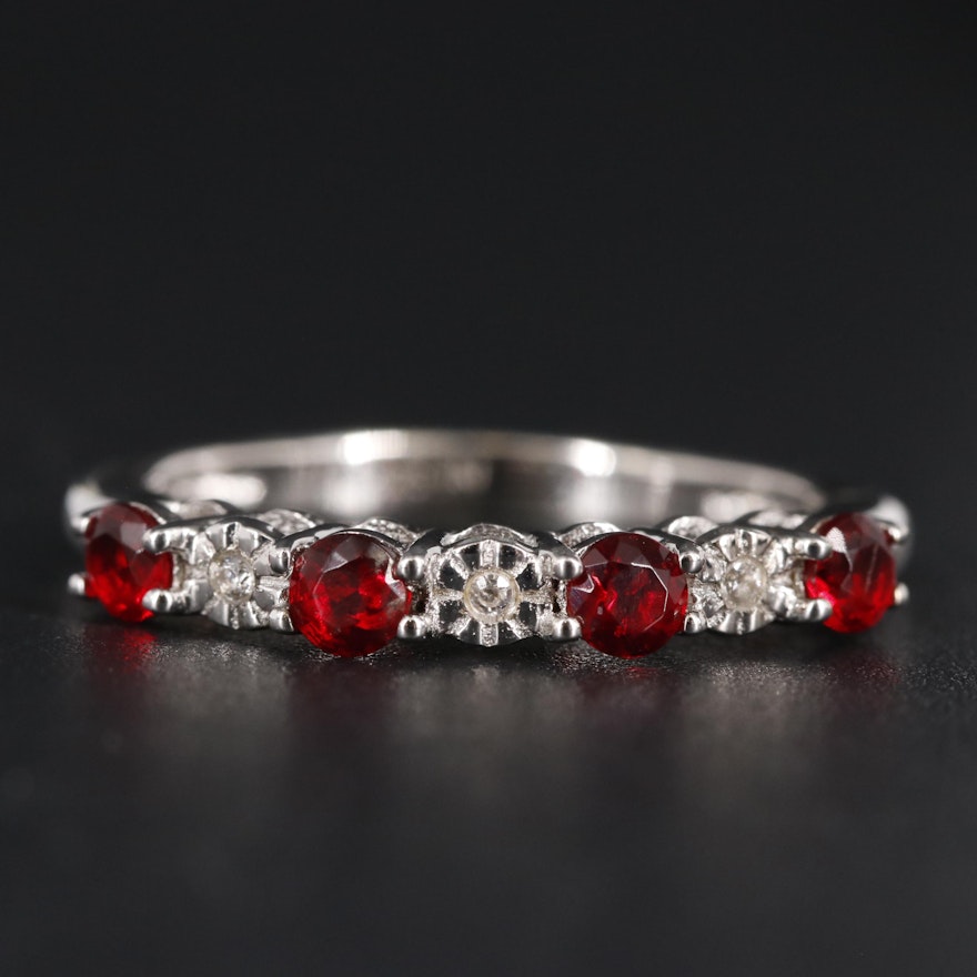 Sterling Ruby and Cubic Zirconia Ring