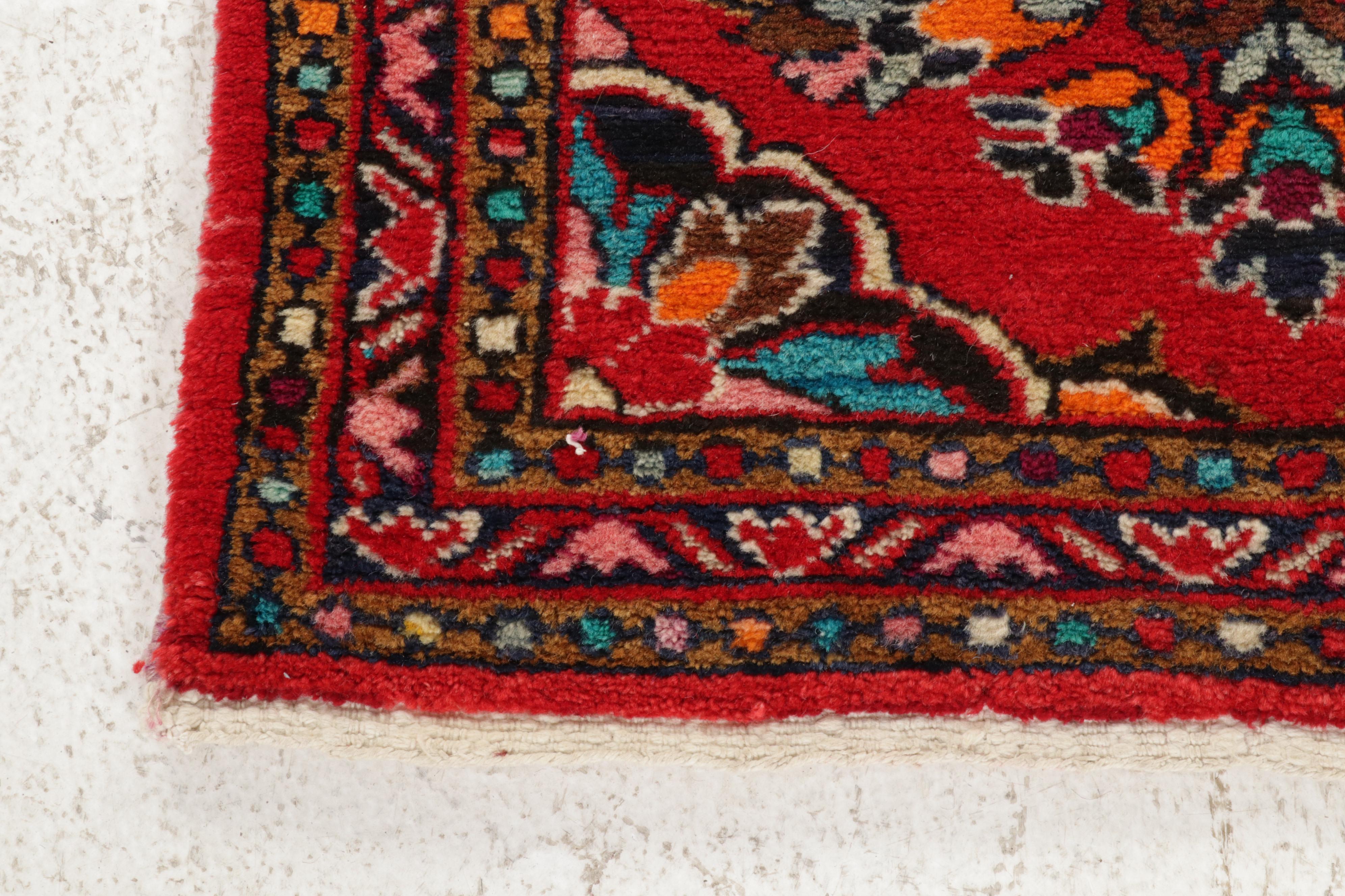 2'3 x 4'2 Hand-Knotted Persian Lilihan Rug, 1970s