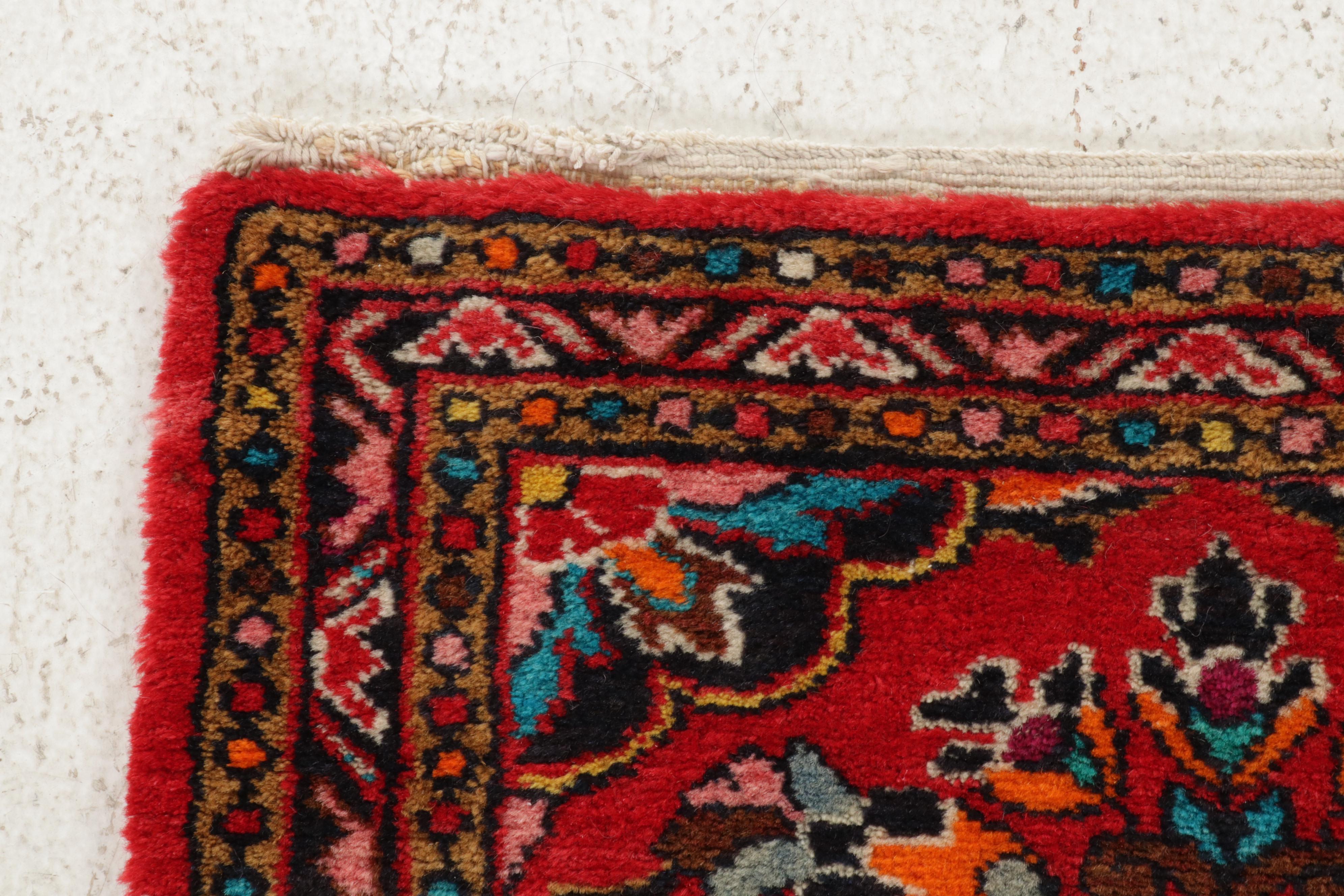 2'3 x 4'2 Hand-Knotted Persian Lilihan Rug, 1970s