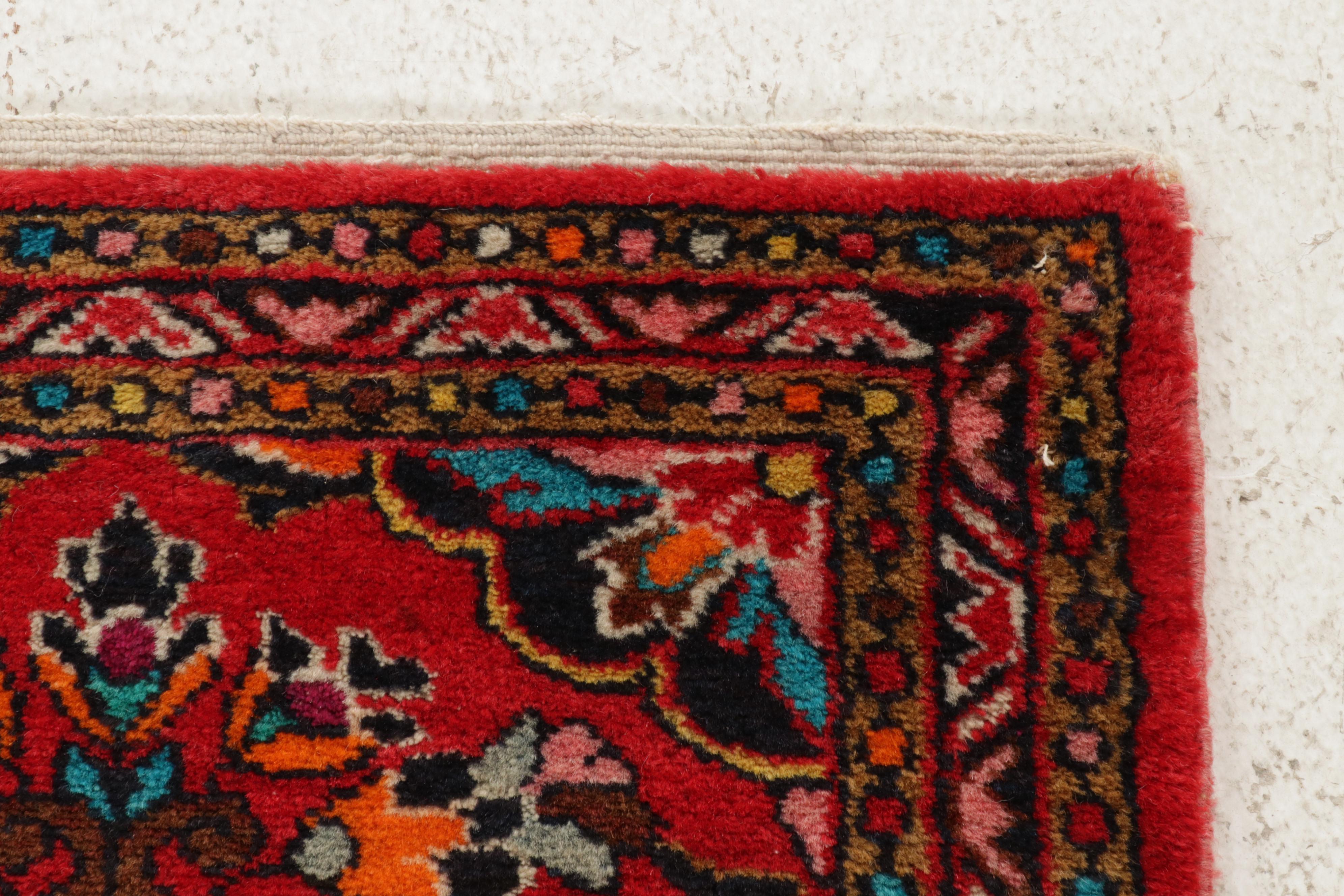 2'3 x 4'2 Hand-Knotted Persian Lilihan Rug, 1970s