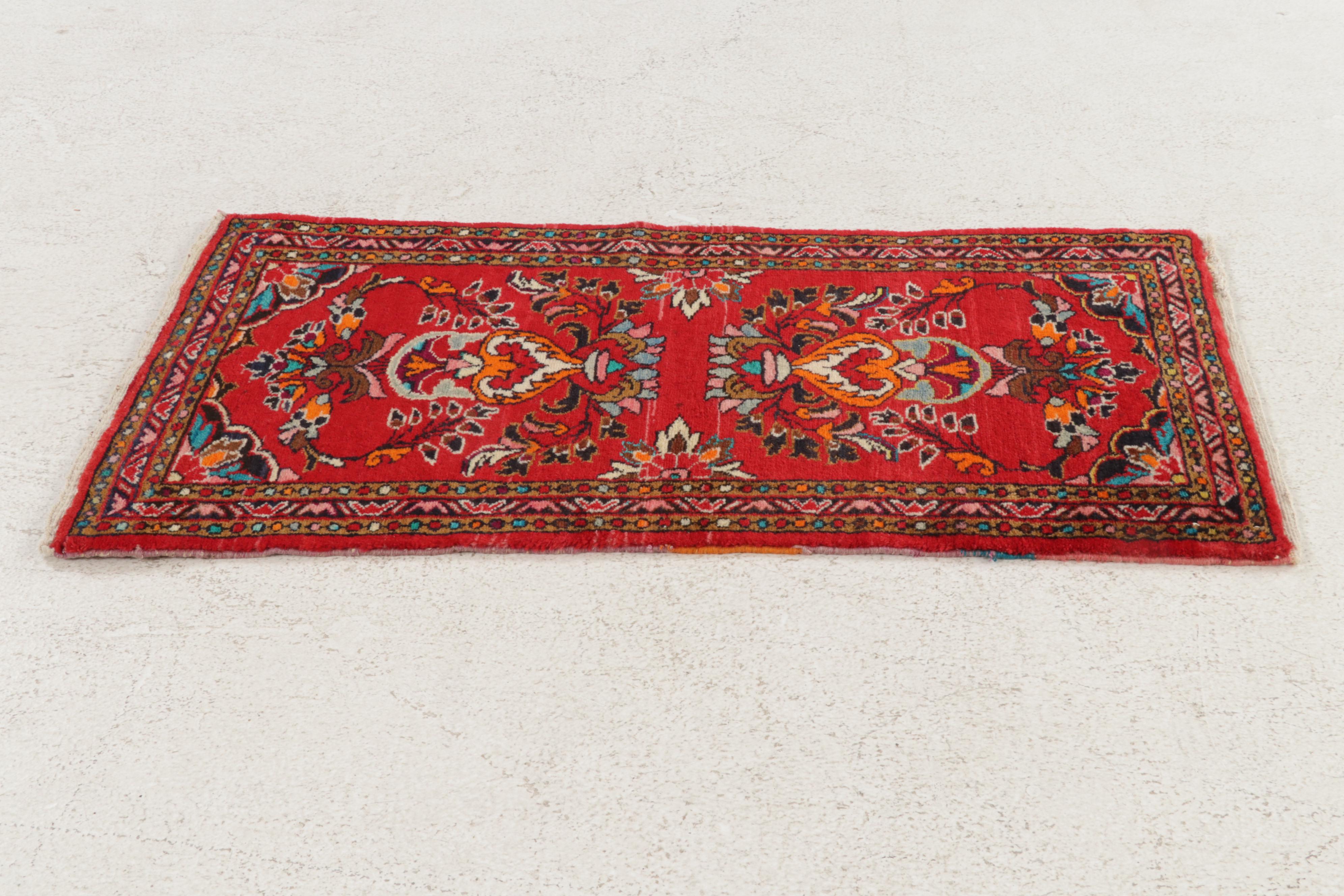 2'3 x 4'2 Hand-Knotted Persian Lilihan Rug, 1970s
