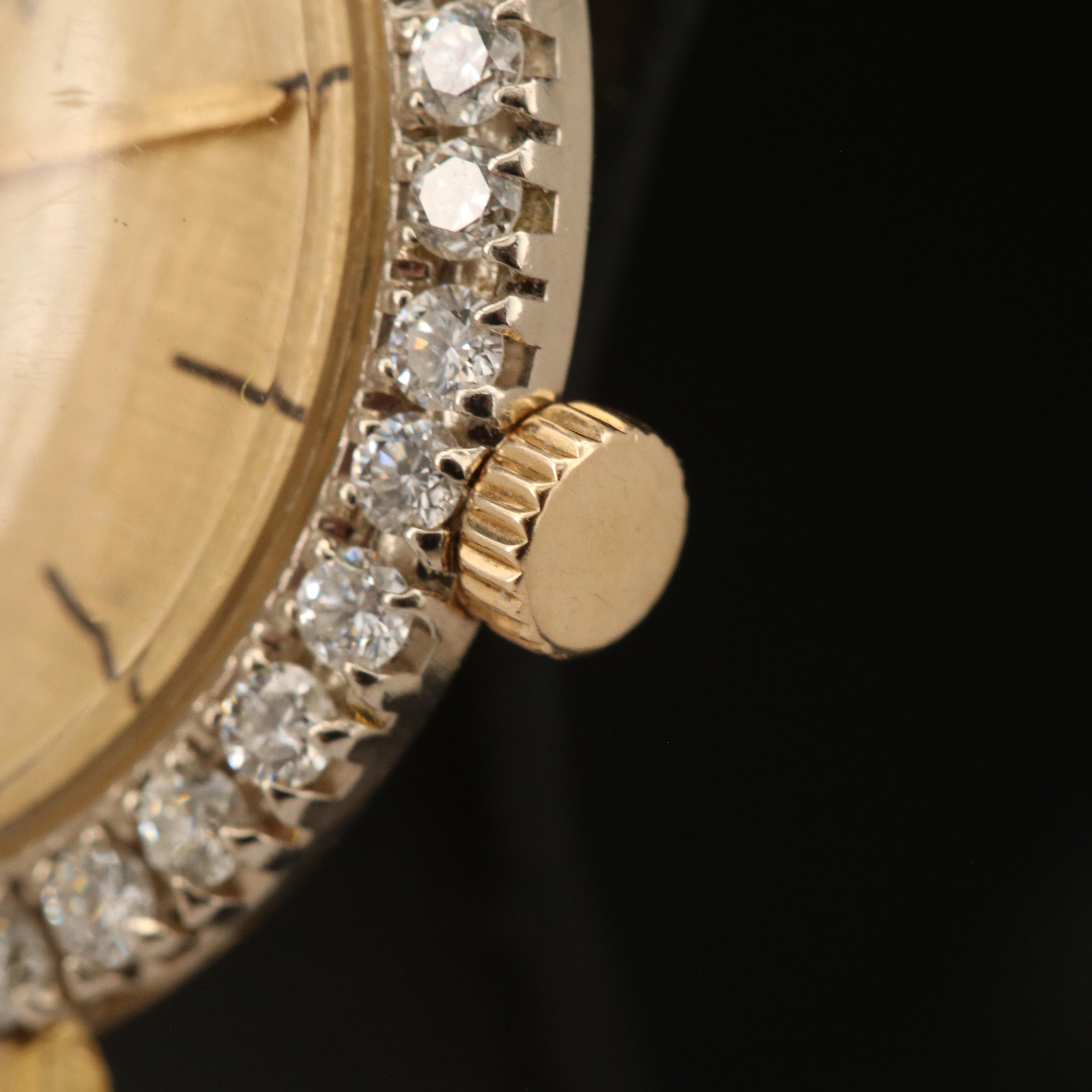 18K Corum Diamond Stem Wind Watch