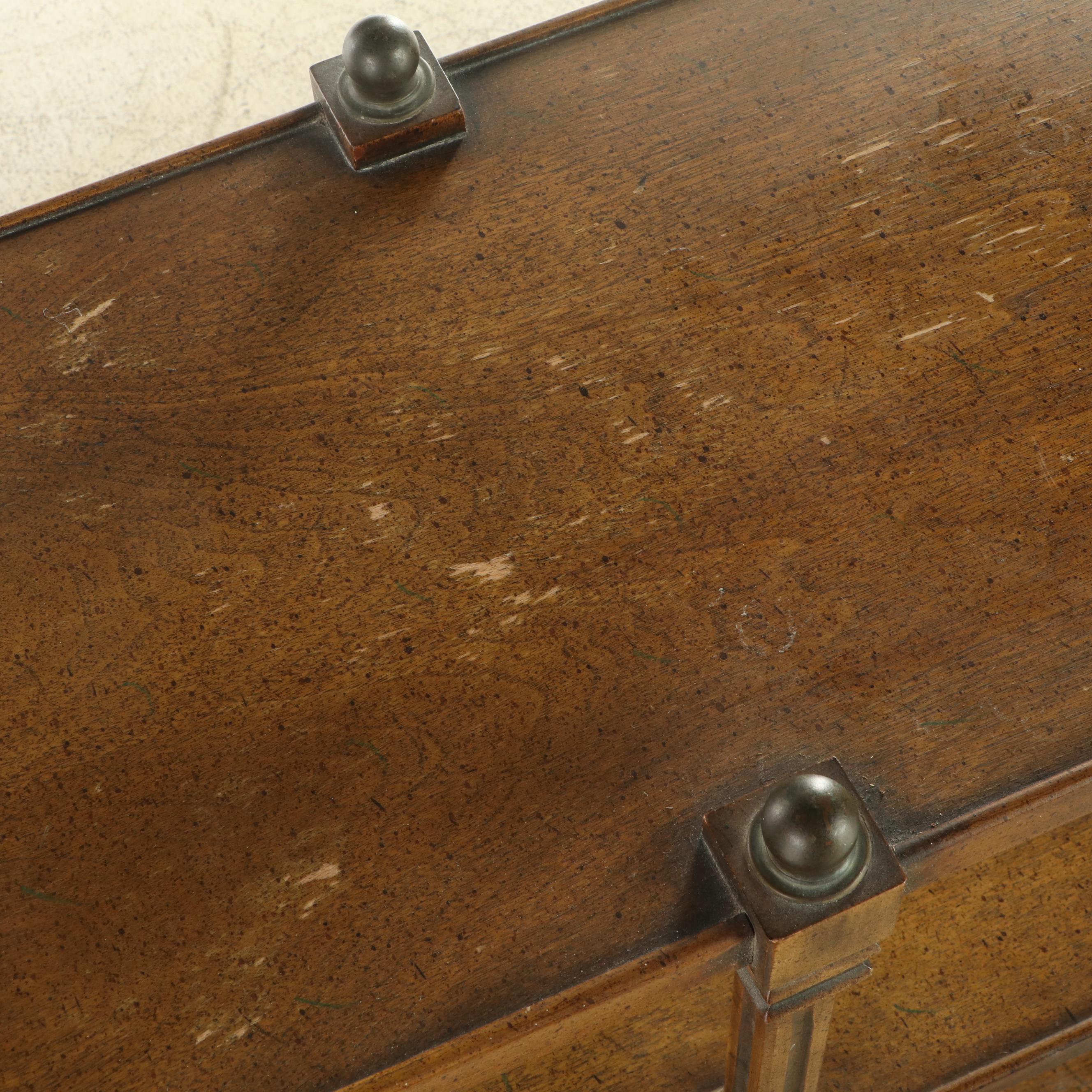 Brandt Neoclassical Style Walnut Three-Tier Bookcase, Mid to Late 20th Century
