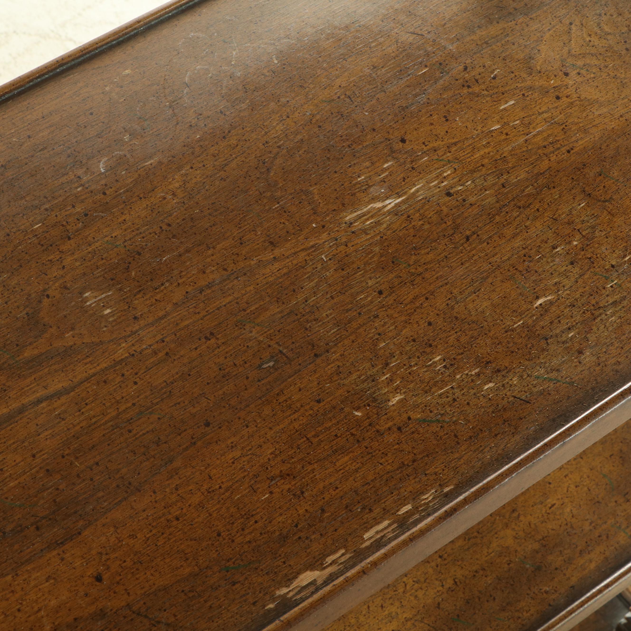 Brandt Neoclassical Style Walnut Three-Tier Bookcase, Mid to Late 20th Century