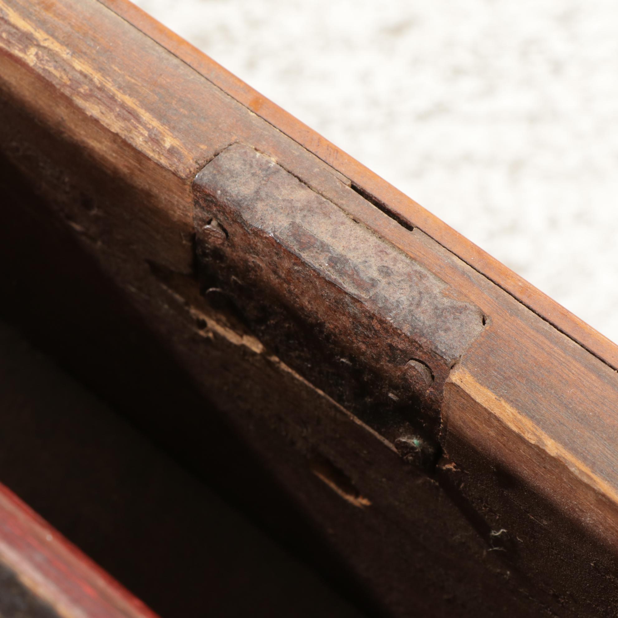 Indonesian Carved and Painted Wood Three-Drawer Chest, 19th Century